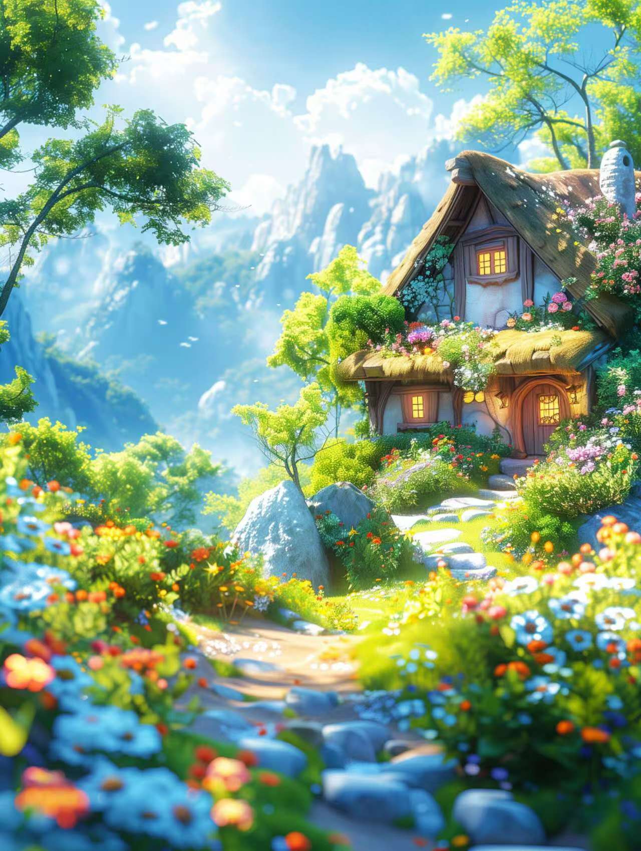 深藏于葱郁山林间的童话小屋,更是画中游般的仙境再现,在这里,心灵