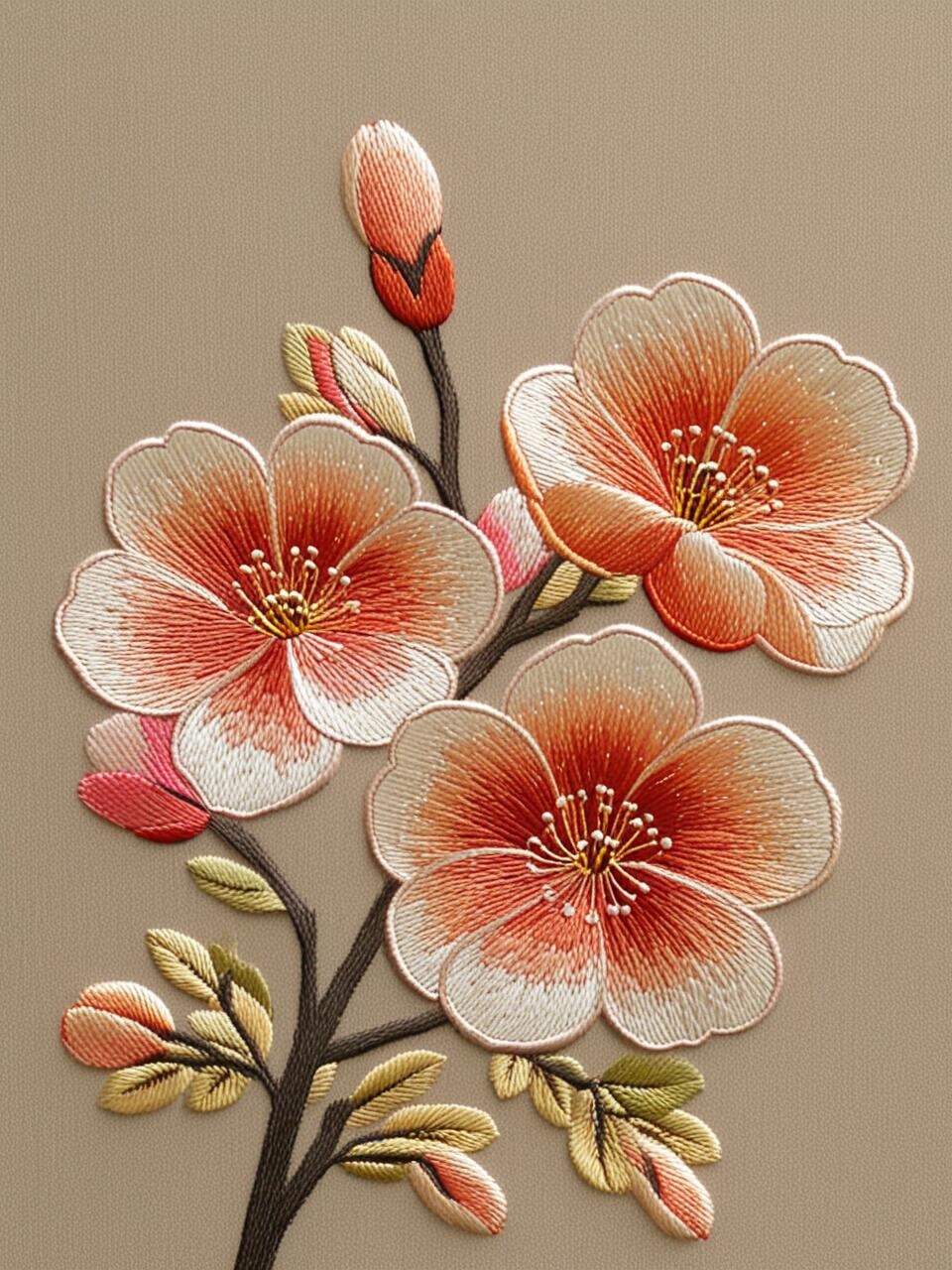 哇,这朵花绣得太逼真了,金黄色和黑色搭配,在灰色