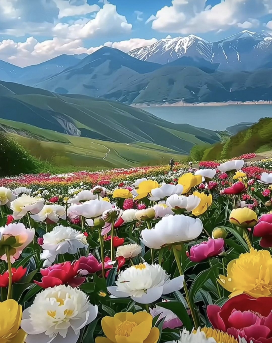 春意渐浓,我于花海间嫣然一笑.