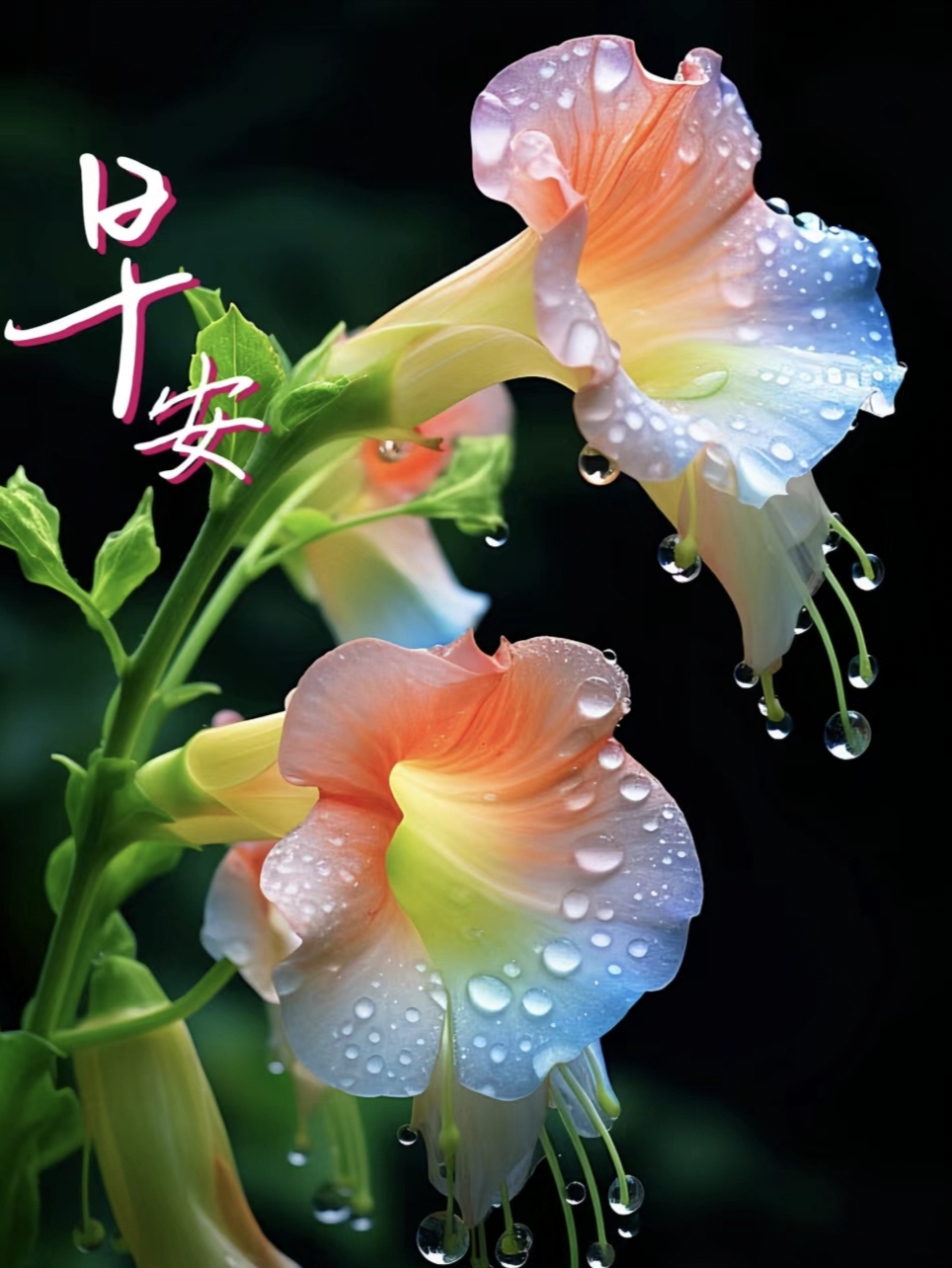 晨光轻抚,露珠晶莹,宛如你纯净的双眼,早安!