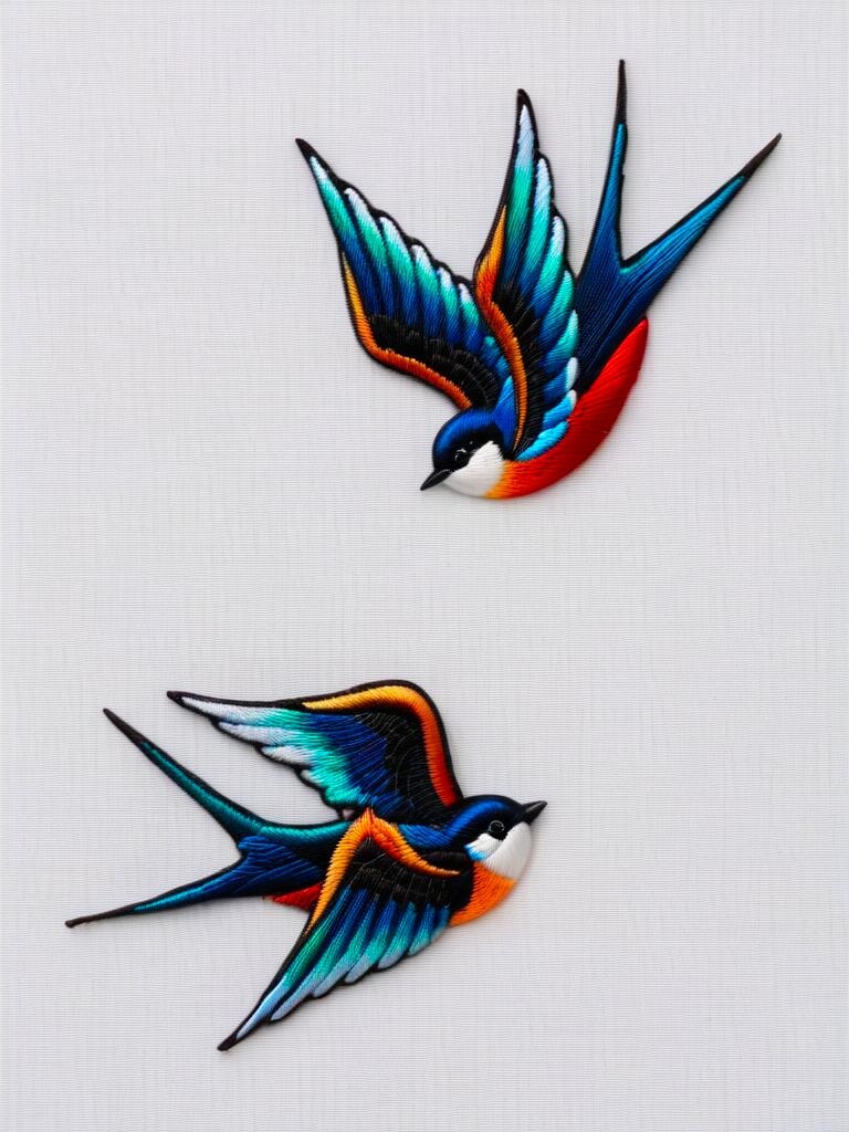 好灵动的燕子飞午#热点引擎计划# 刺绣佳作,沿途留下欢声笑语,绘就