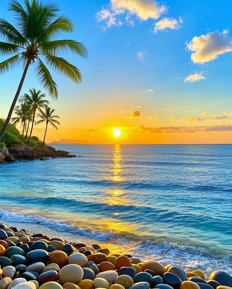 热 大海沙滩真实夕阳海边风景图片夕阳海边美景海边的图片风景图片