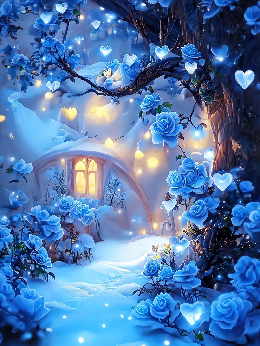 窗外飘雪,梦幻小屋更显温馨,童话氛围愈浓.#热点引擎计划