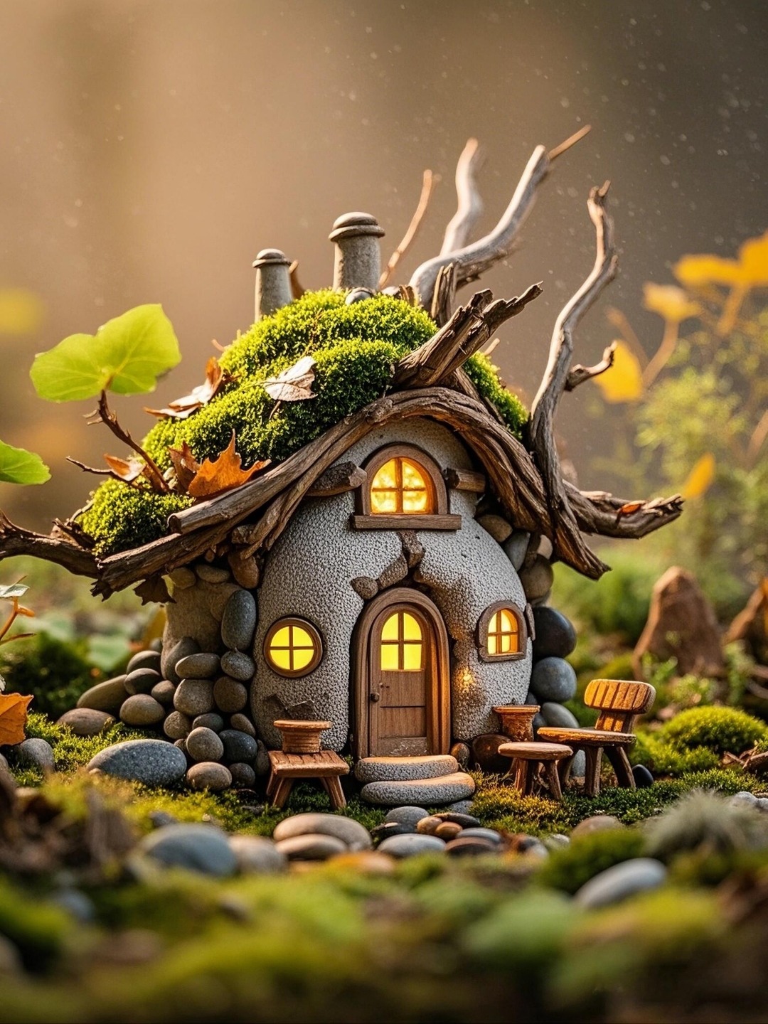 这小屋子也太梦幻了吧,感觉童话里的小精灵都会住在这里哦