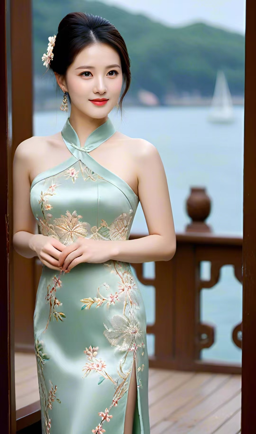 美女们穿上了各种样式的旗袍,尽情地拍照佳人旗袍倩影,定格时光之美