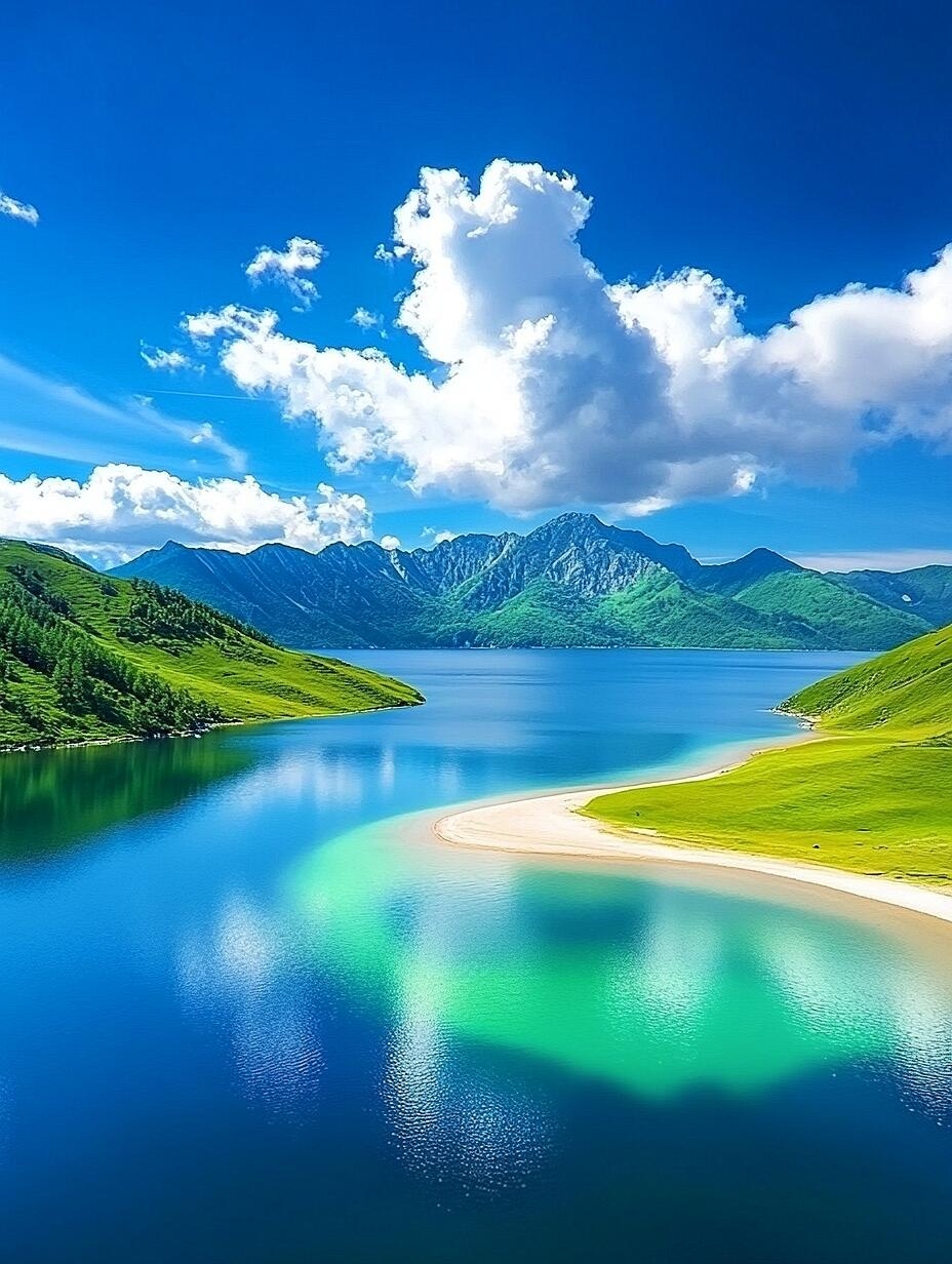 碧波如洗,涤尽尘嚣.清风徐来,抚平心绪