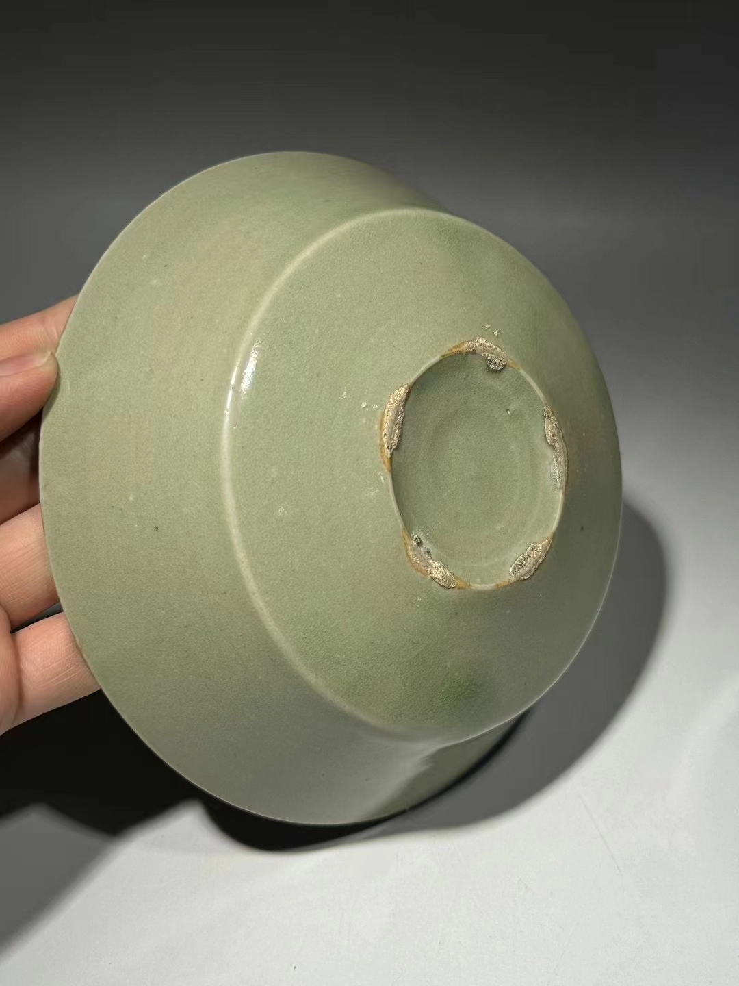 越窑秘色瓷折腰洗