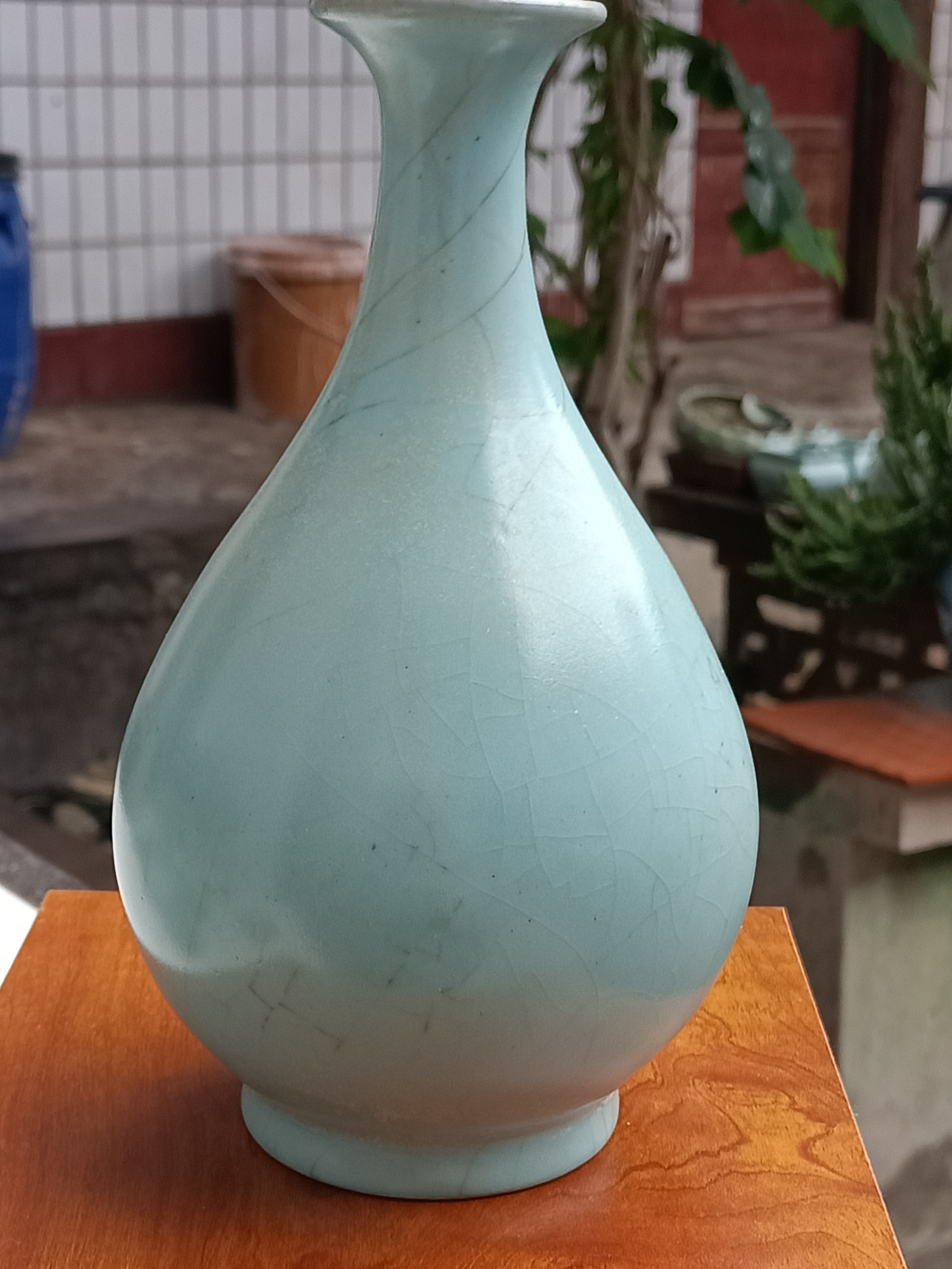 北宋汝窑天青釉玉壶春瓶