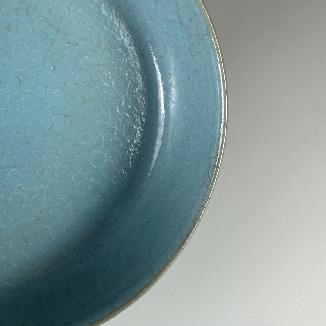 汝窑天青釉冰裂纹圆洗 口径16.5,高5