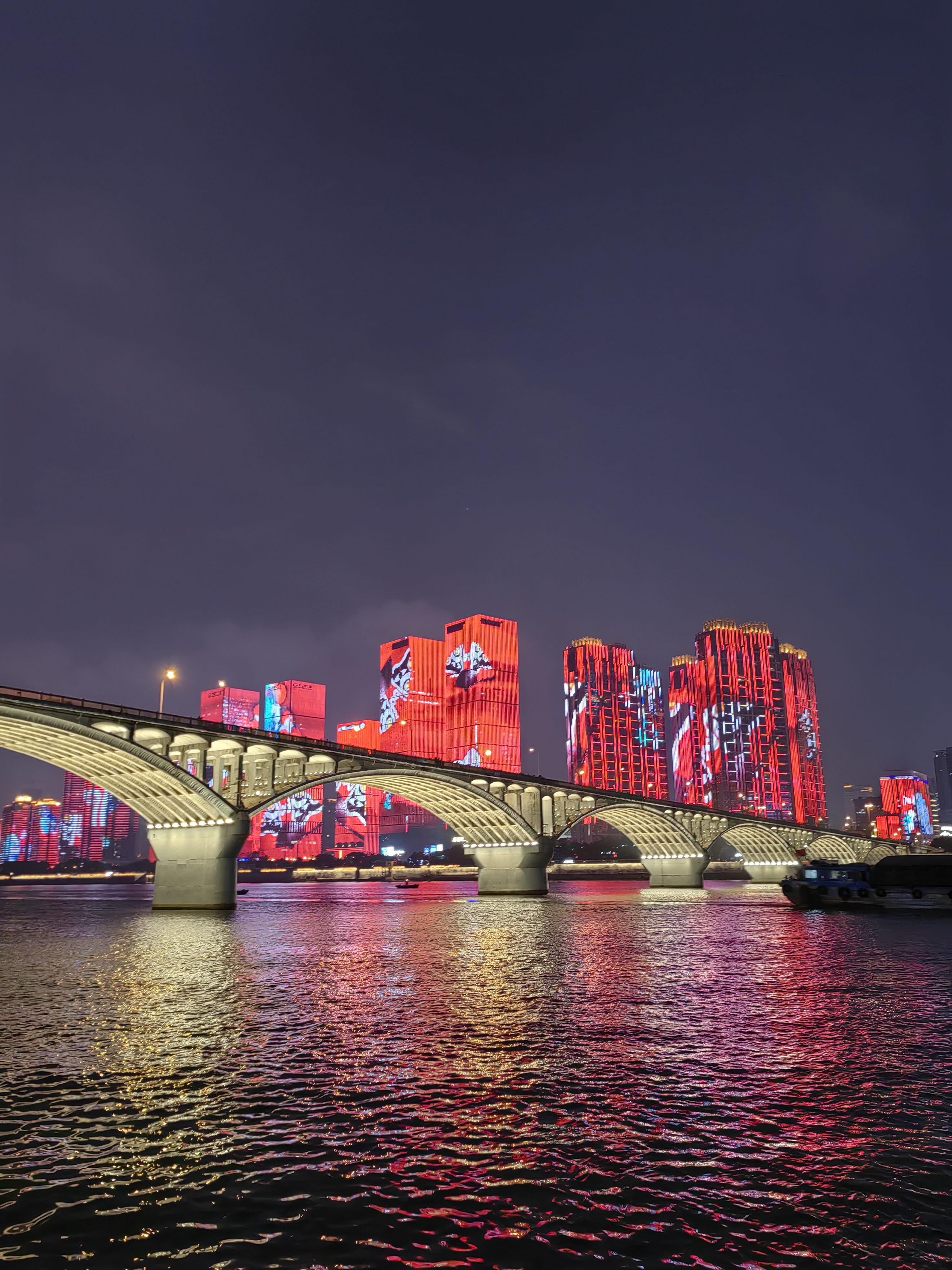 橘子洲夜景真实照片图片