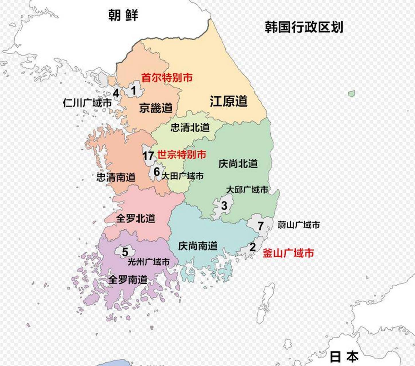 朝鲜半岛政区图图片