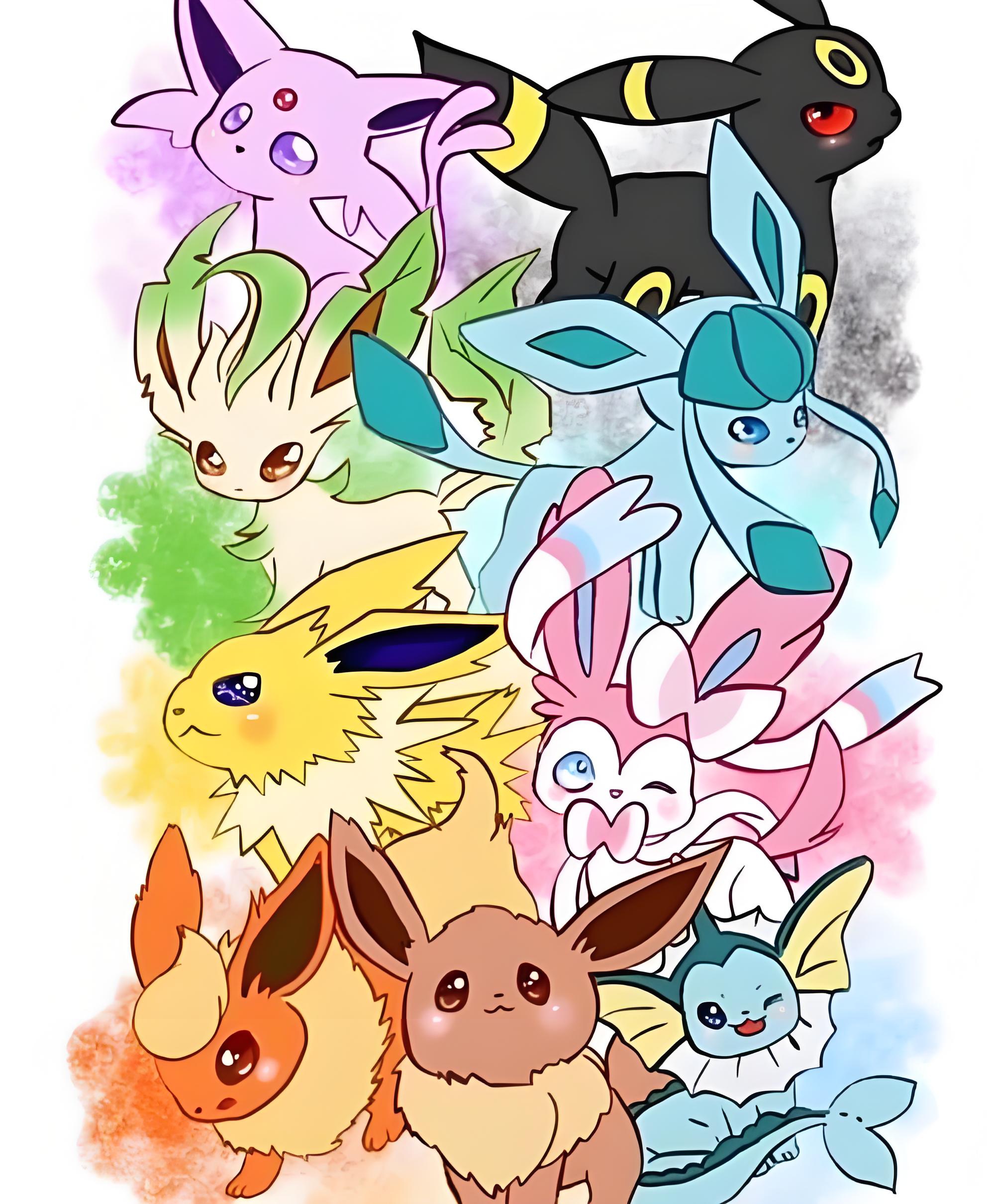 伊布家族的九张全家福,认为那张伊布全家福好看一些,只要这期动态过20