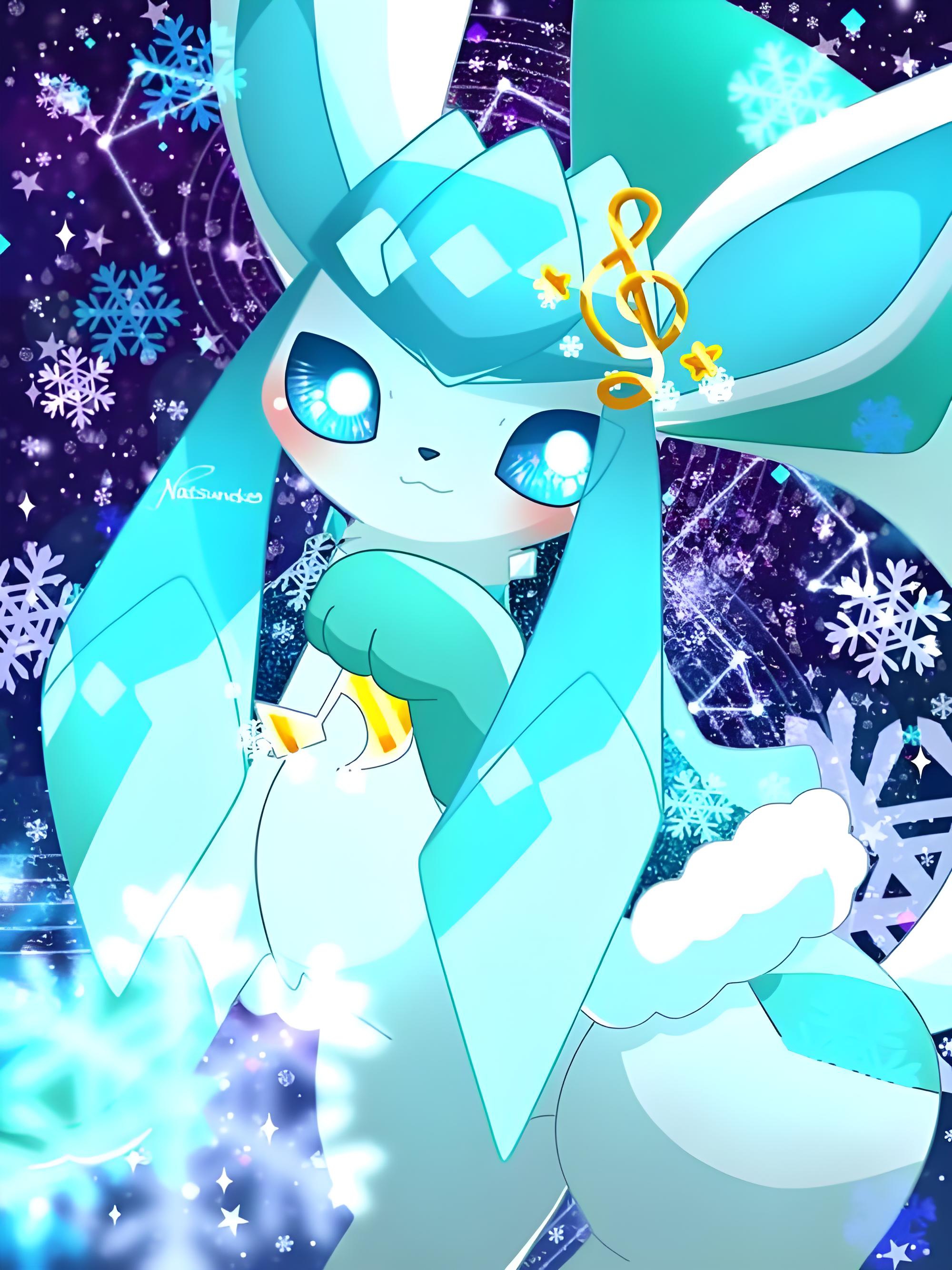 可爱冰伊布雷伊布冰伊布简笔画宝可梦冰鬼护冰伊布萌图冰幽灵系宝可梦