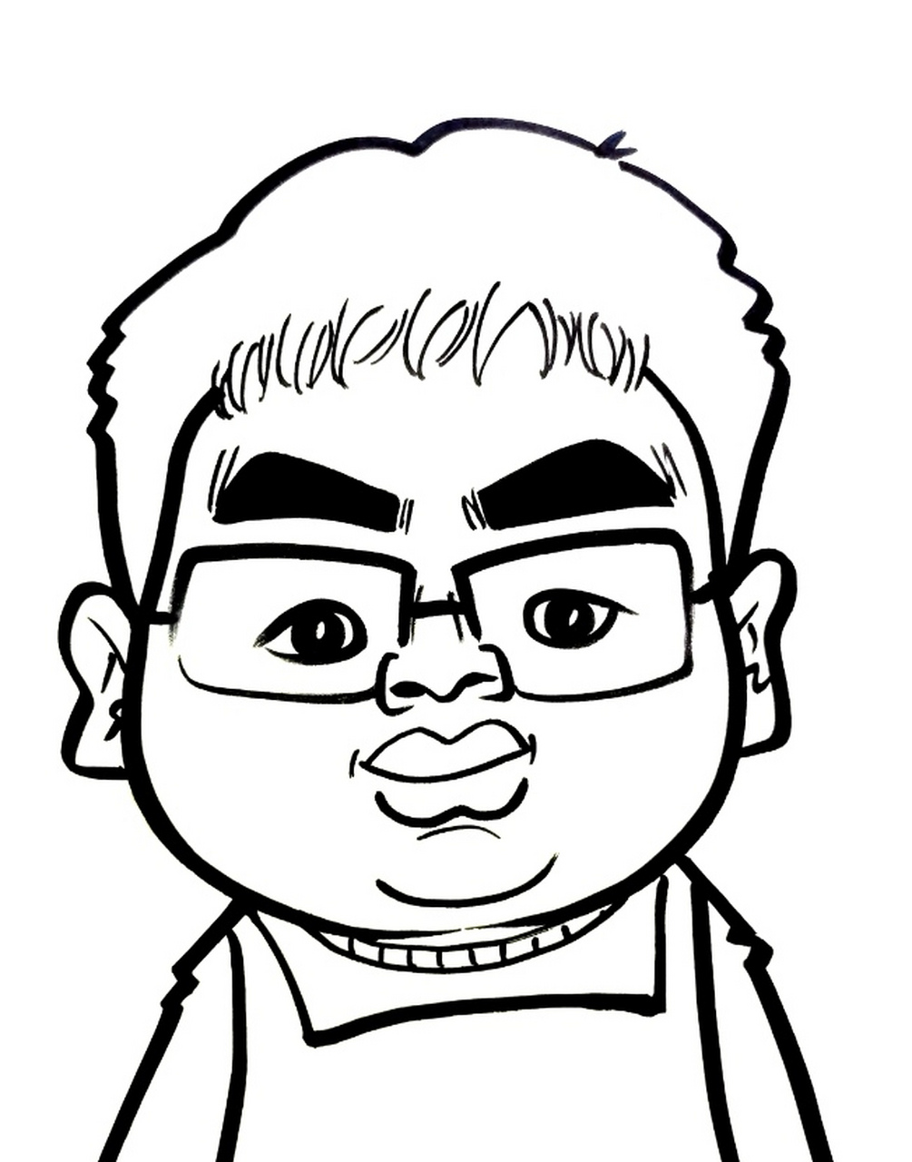 有趣好玩的夸张漫画像#绘画