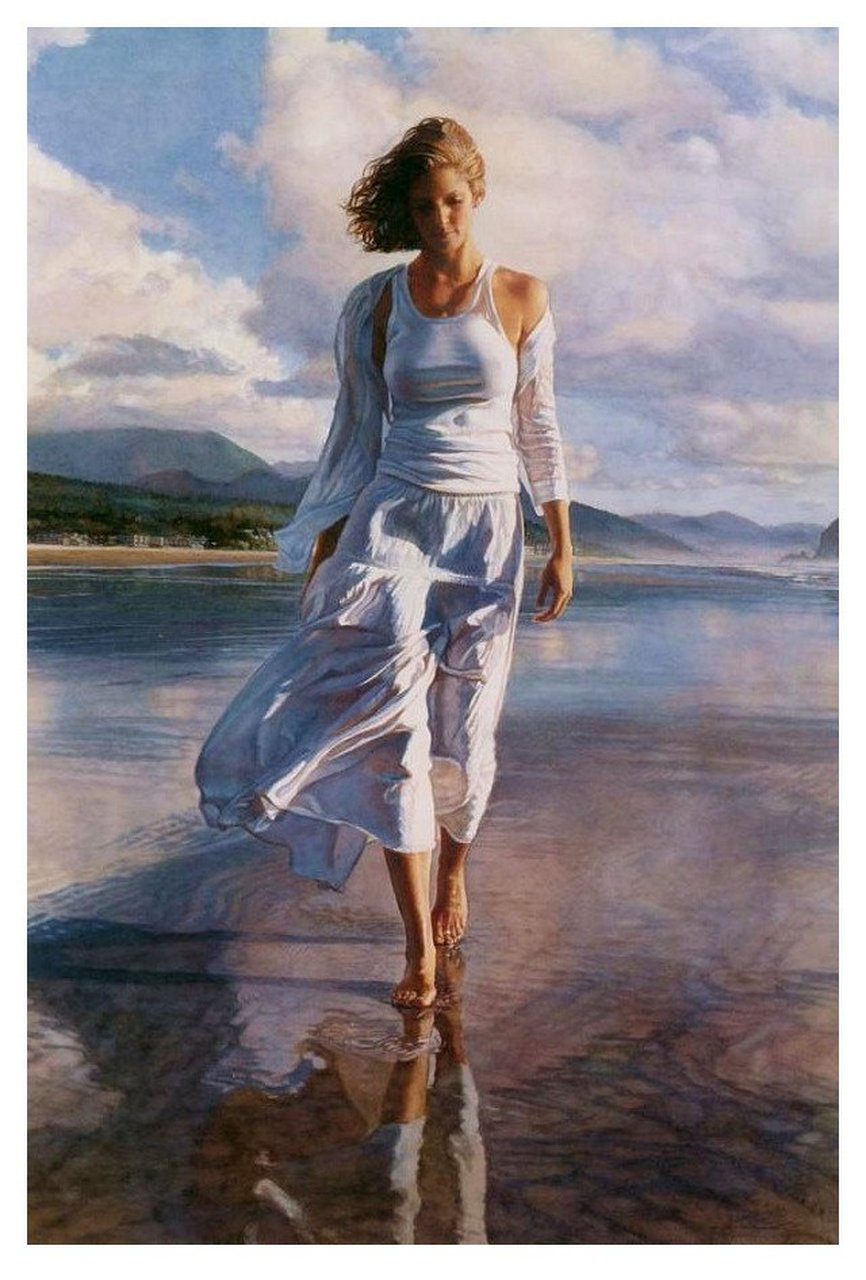 美国著名水彩画家史蒂夫·汉克斯(stevehanks)"女性"系列作品欣赏