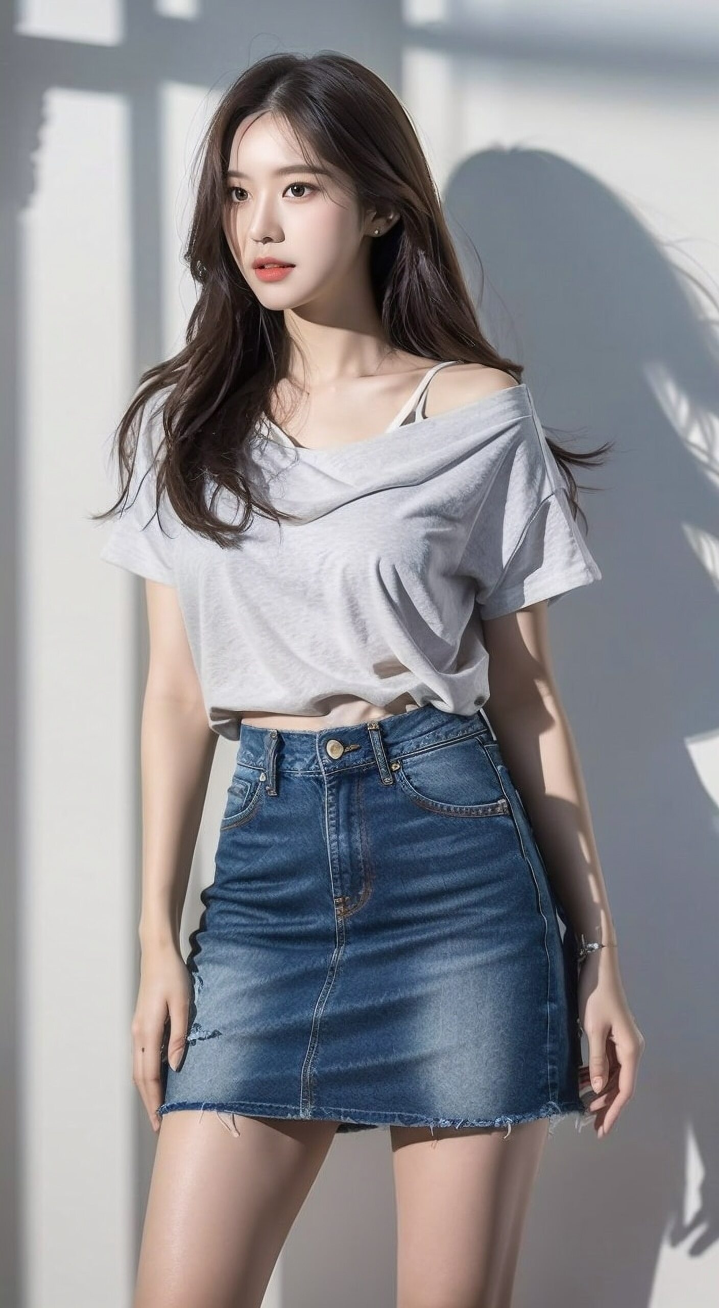 美丽女士,她有着如巧克力般丝滑的棕色长发,每一缕都散发着迷人的光泽