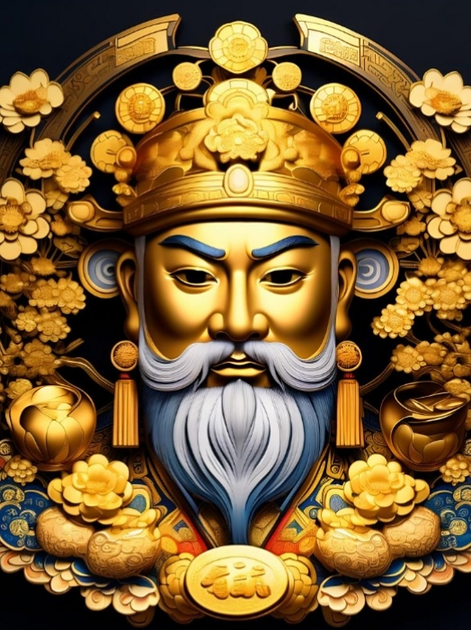 黄金财神,招财进宝,财源滚滚来.#黄金财神