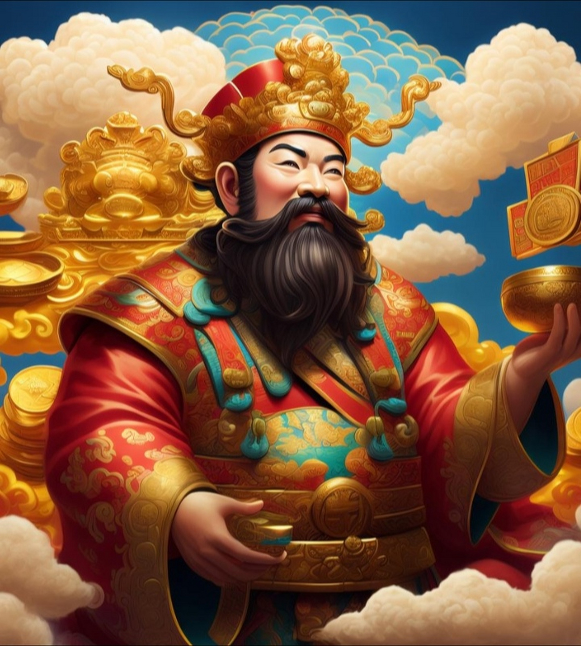 财神显灵财兴旺,日进斗金门庭闹.ai创作#爱创作