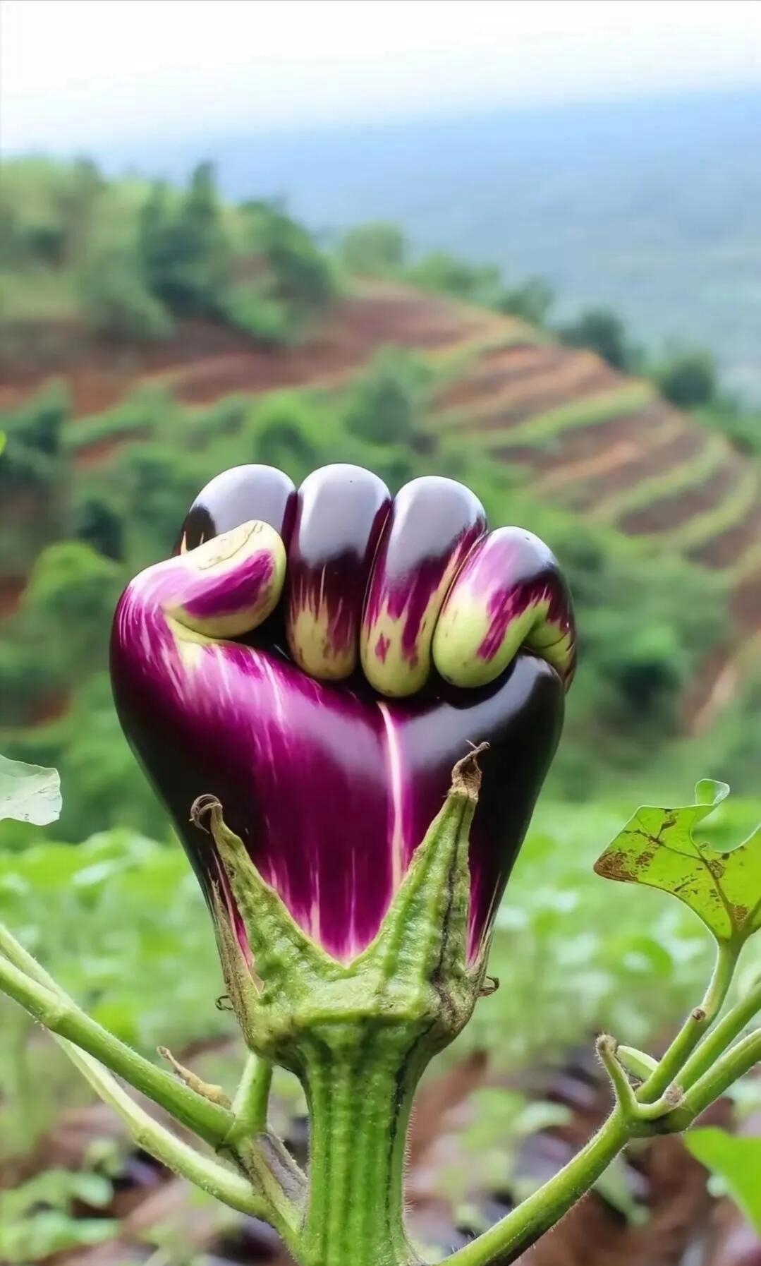 世界上稀奇古怪的东西确实很多,大家你们有没有见过这样的茄子?