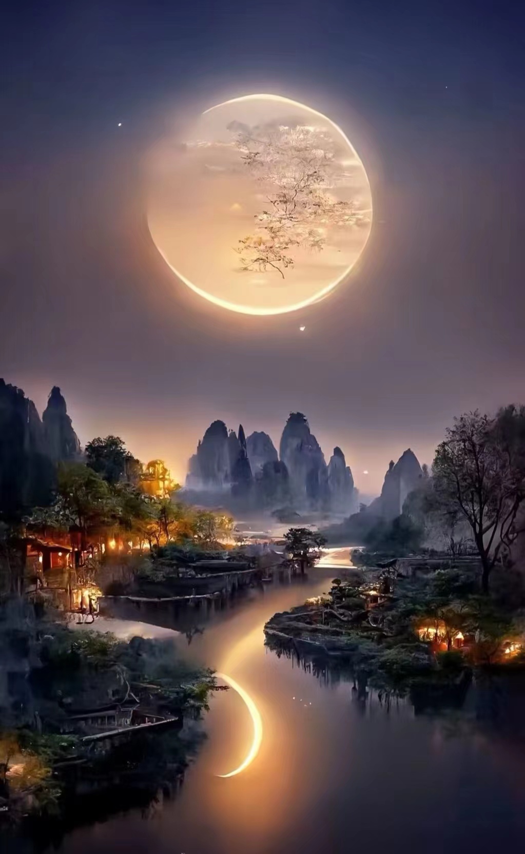 山中月夜图片图片