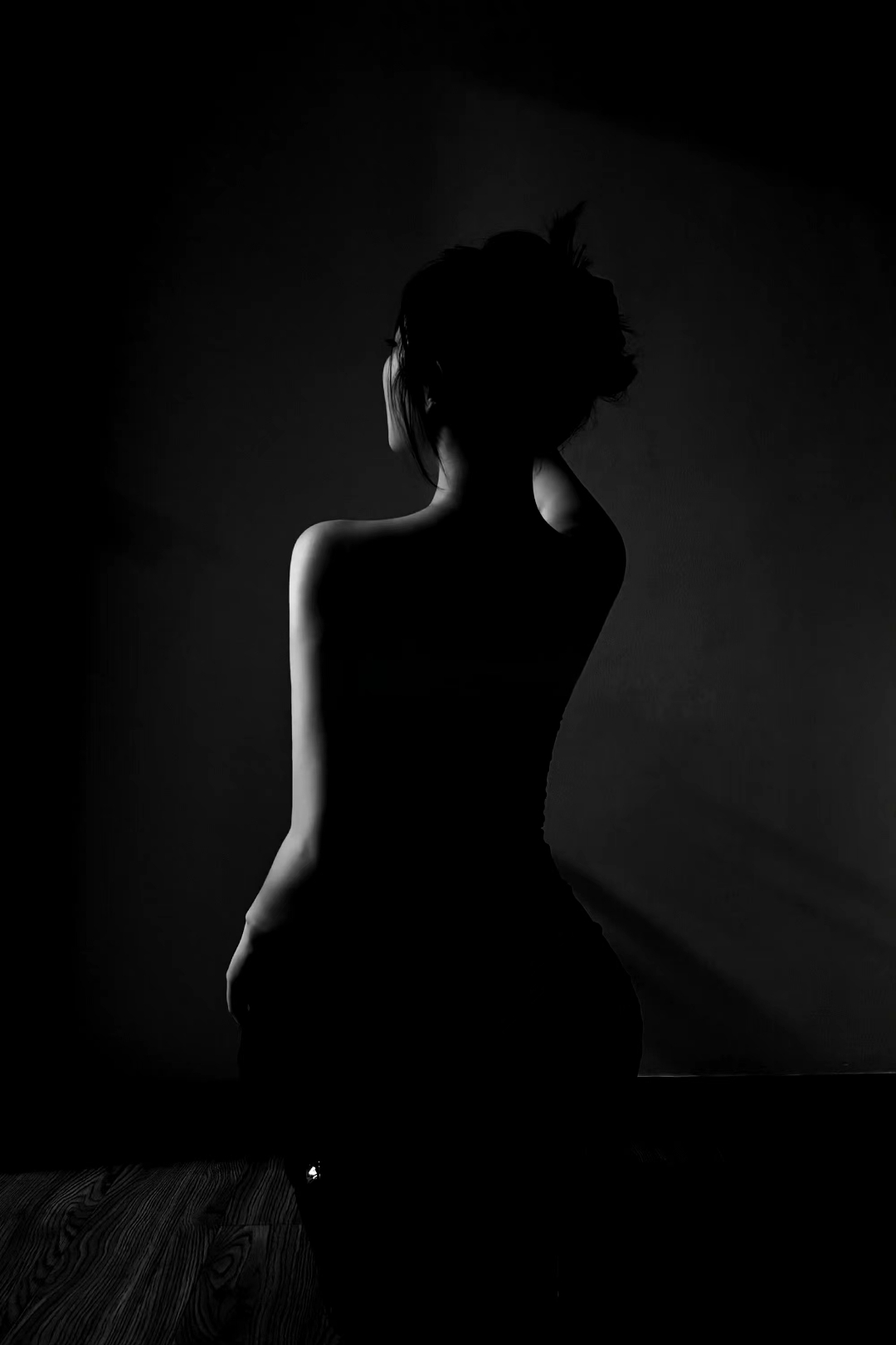 神秘的黑色背影可以给你一种特别的感觉吗?丝～窝