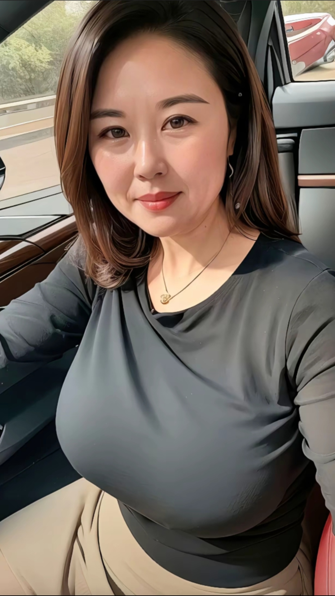 87老阿姨车内自拍,这个状态可还好9898?