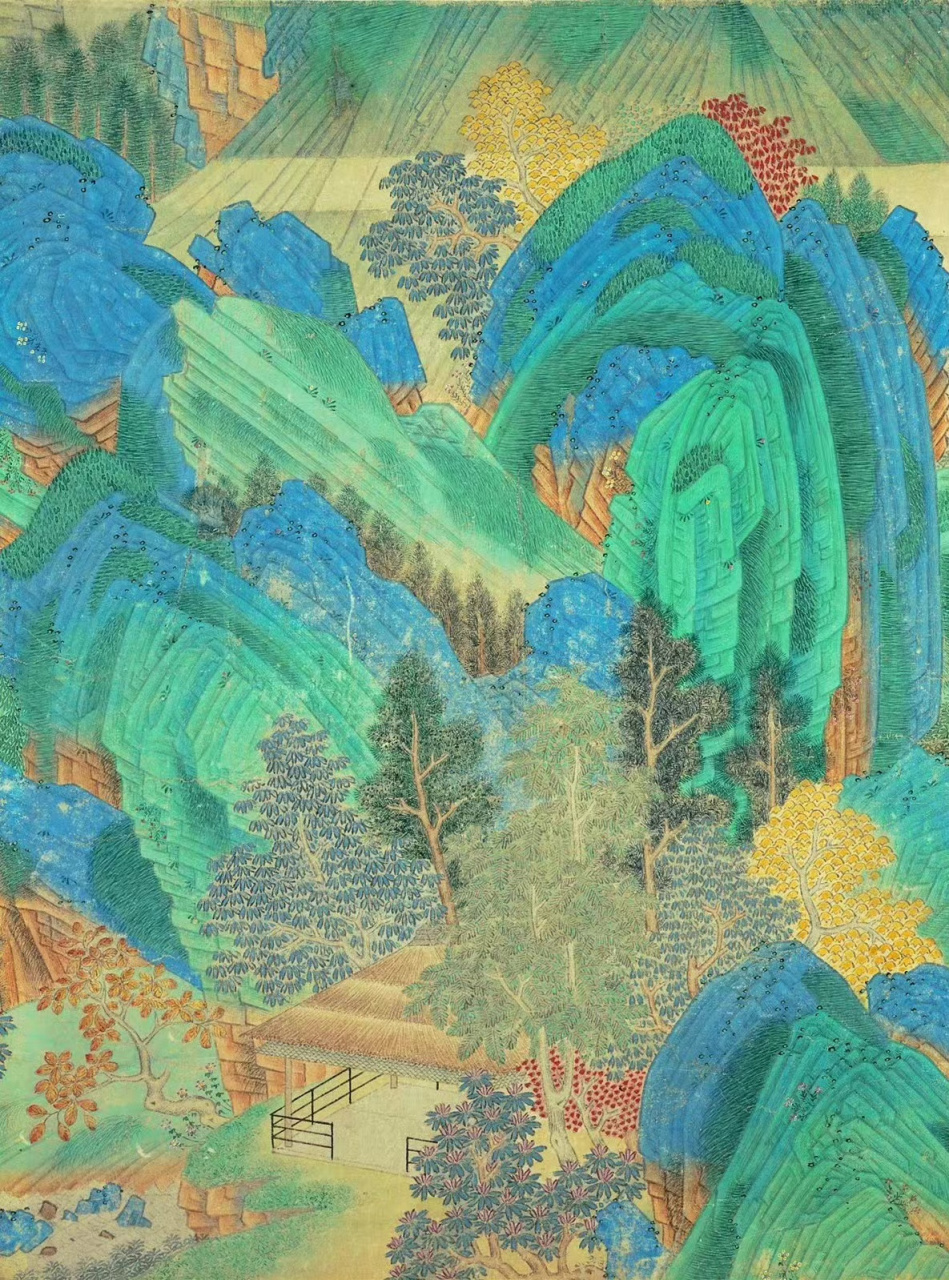 明,仇英《浔阳送别图》  绢本设色,55×140cm,纳尔逊-艾金斯艺术博物