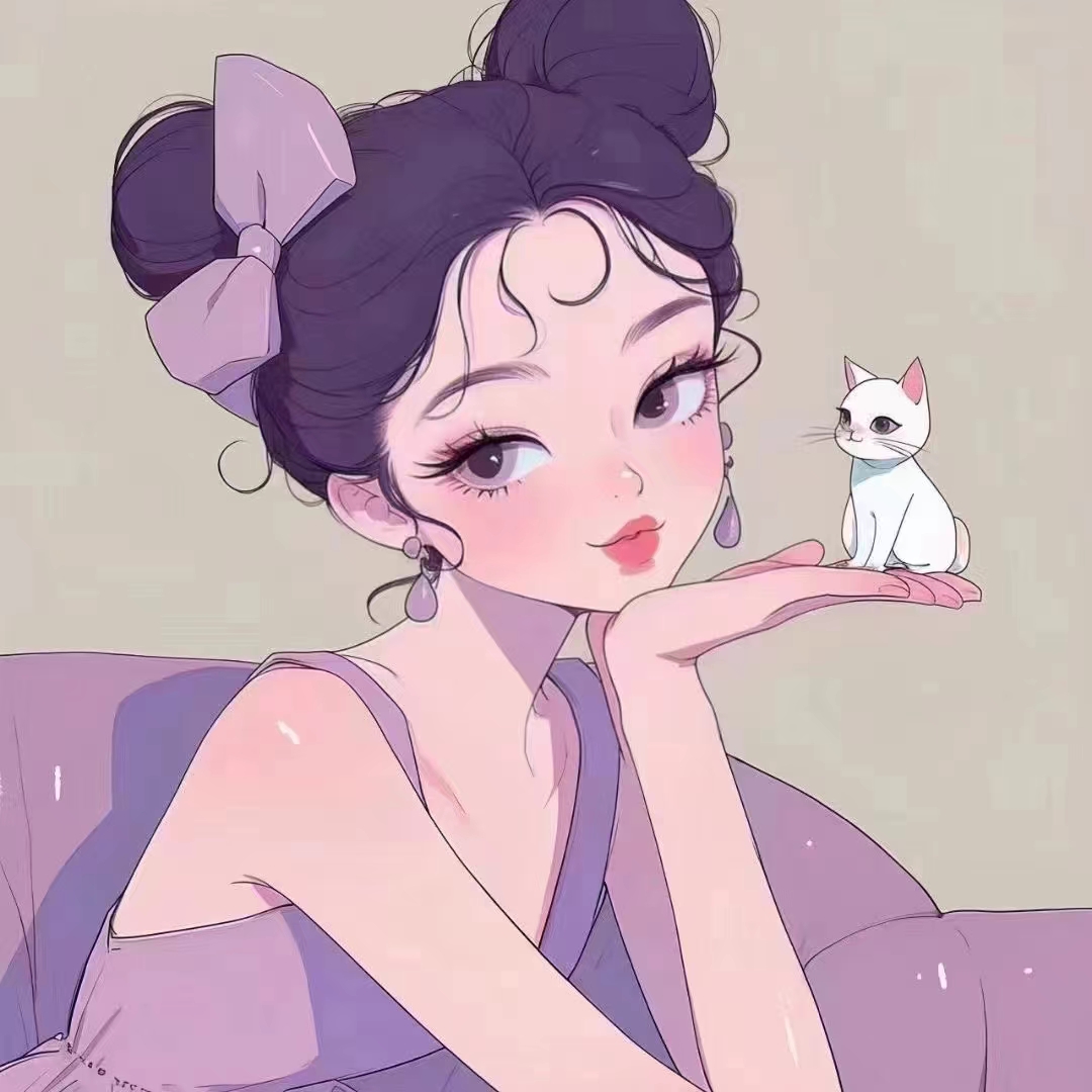 韵味紫色梦中情猫女生头像来了, 又美又飒,甜美辣酷 使人换上都不想换