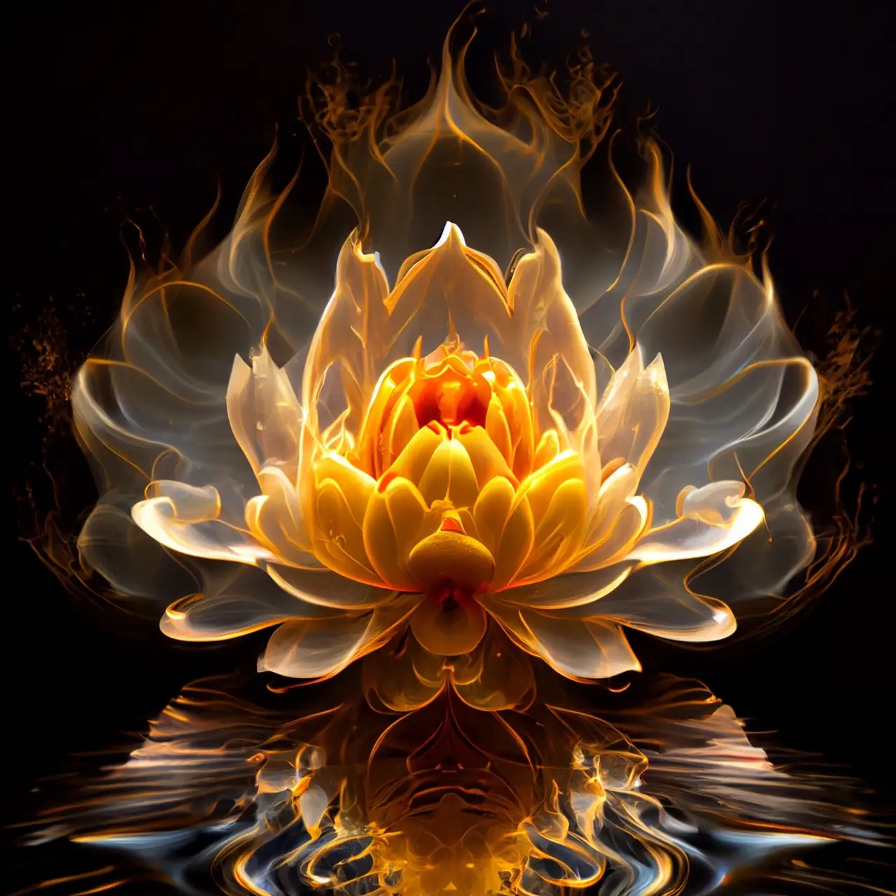 本是佛前一朵莲   祝愿有缘人   好运连连