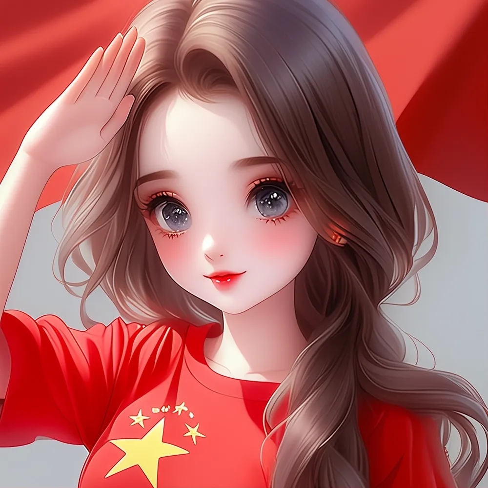 盛世华诞,献礼国庆,女生头像分享,最美中国红