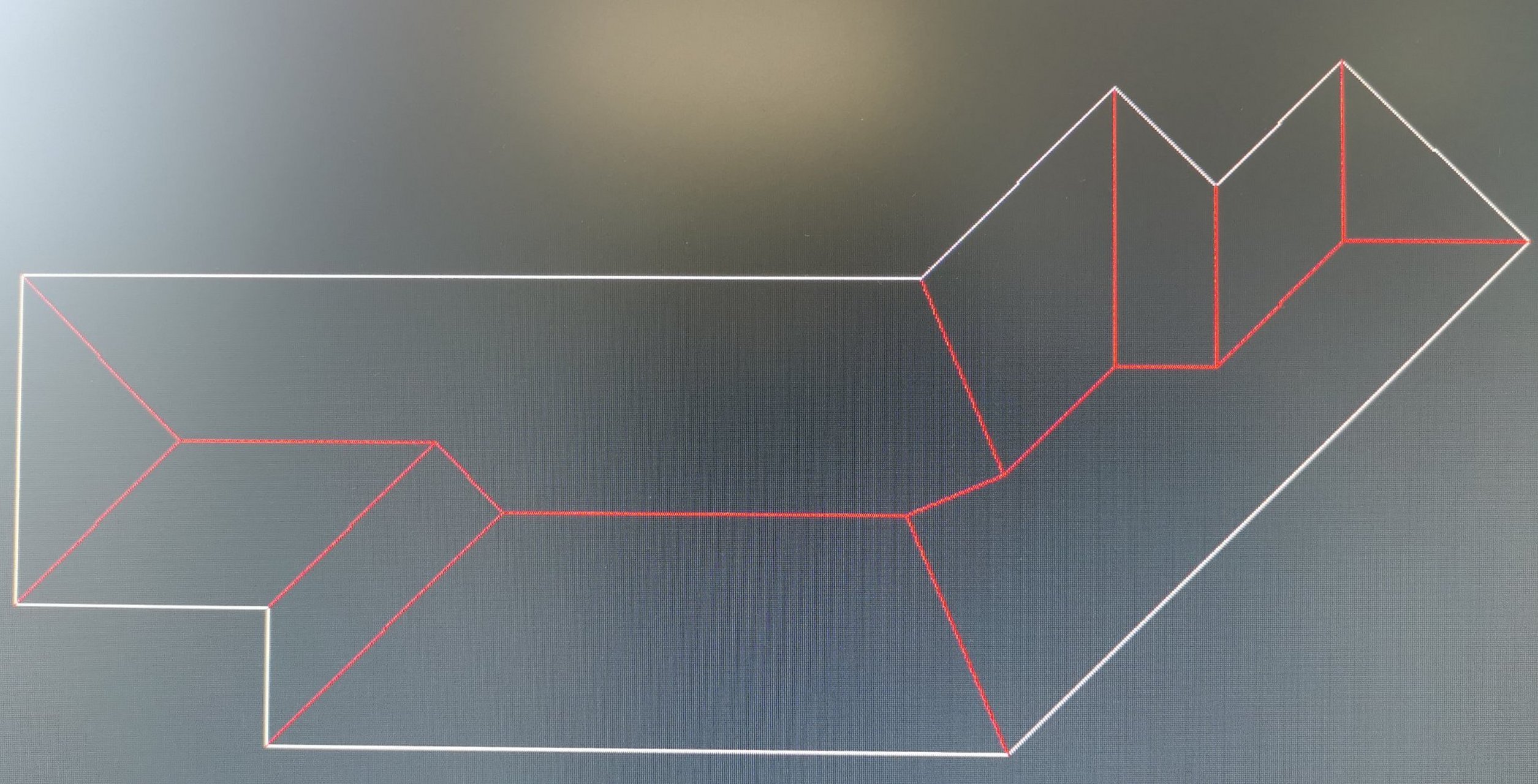 求1:2.5等坡屋面,三面投影图