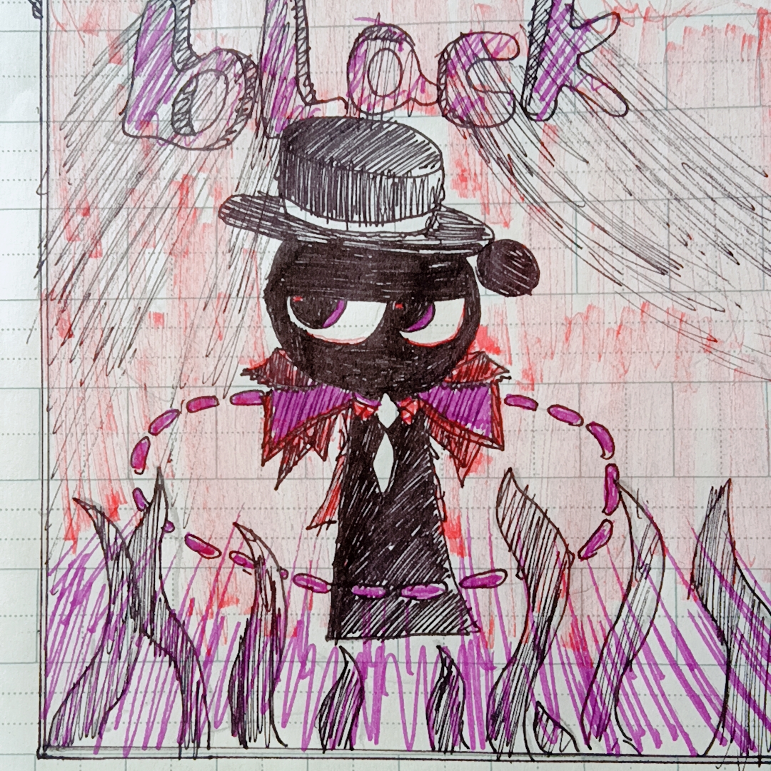 自创手绘布莱克头像