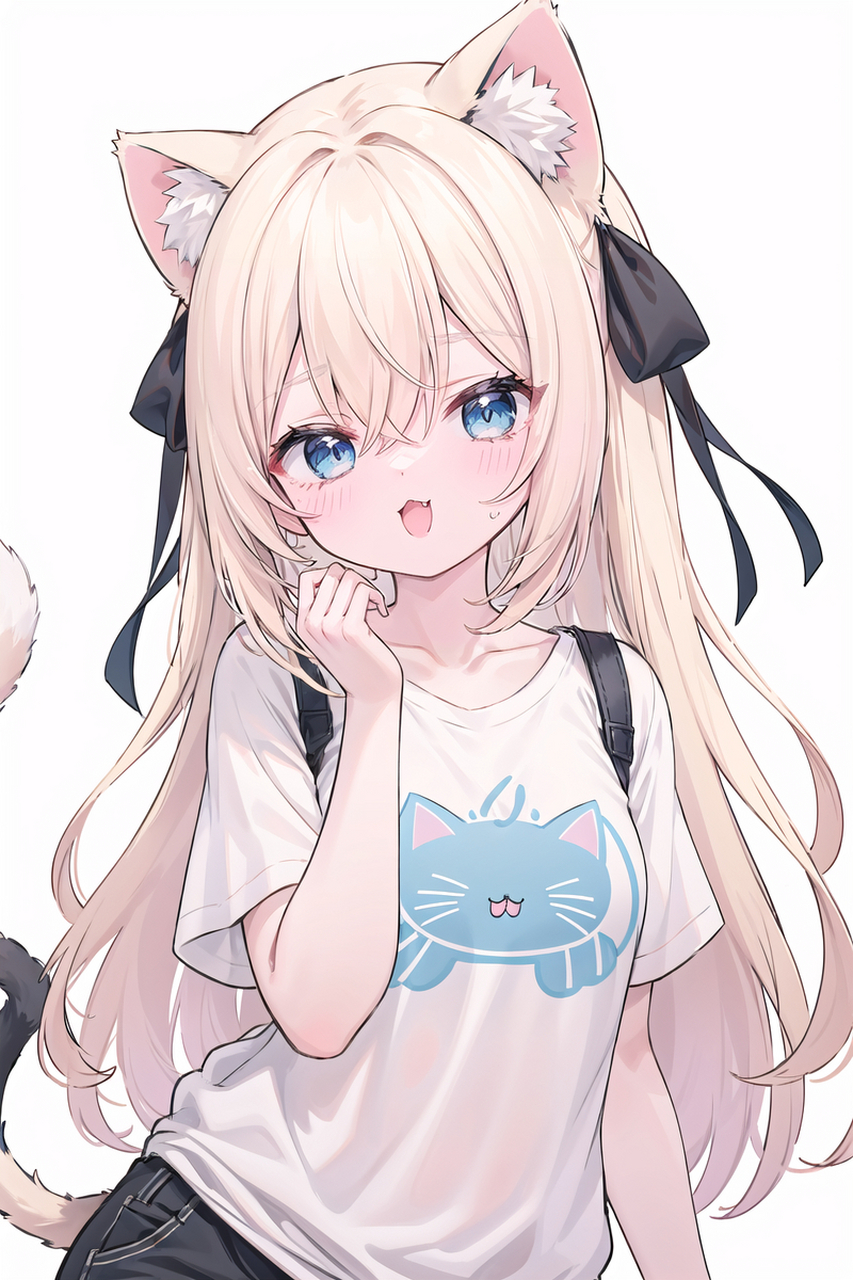 黑色发带的小喵娘哦～  #二次元# #云上春山踏青季