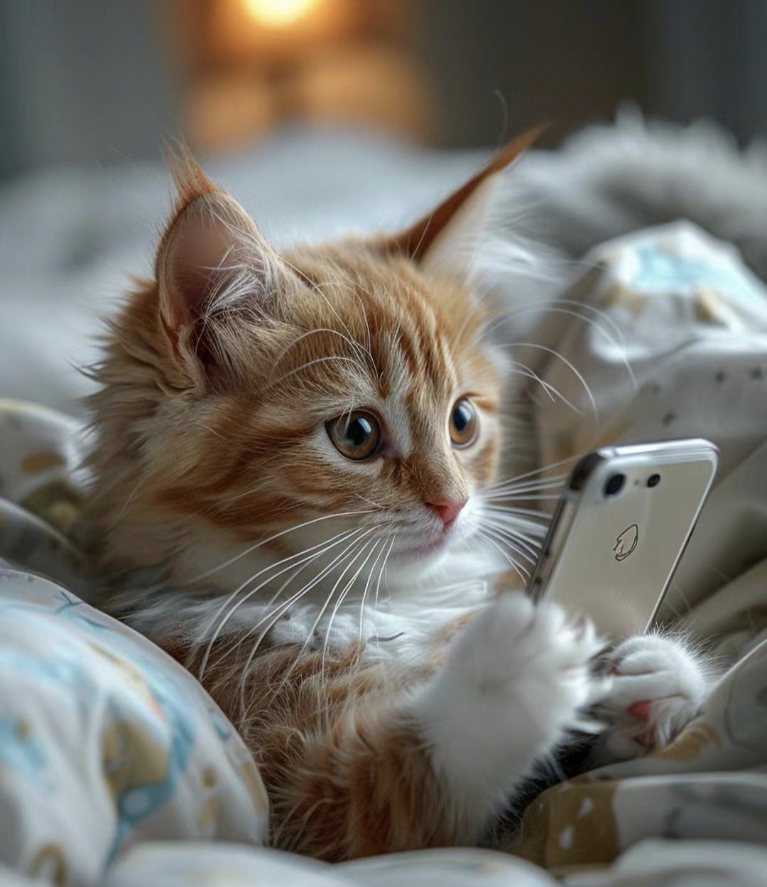 猫咪爱手机真是绝绝子,你看这一个个熊孩子?专注的都爱看啥呢?