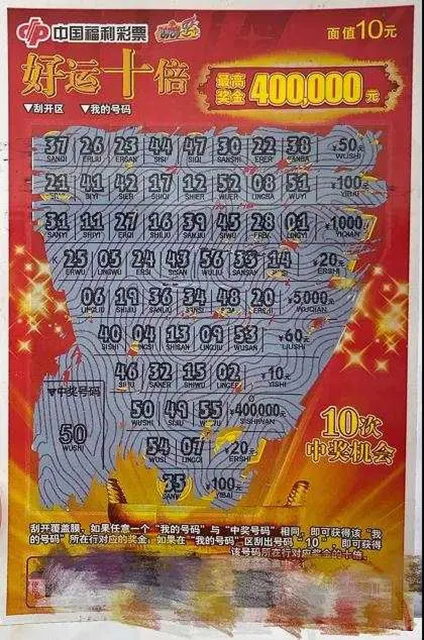 浙江丽水,一女士花200元买了几张刮刮乐,却没想到老天赏饭,意外中了40