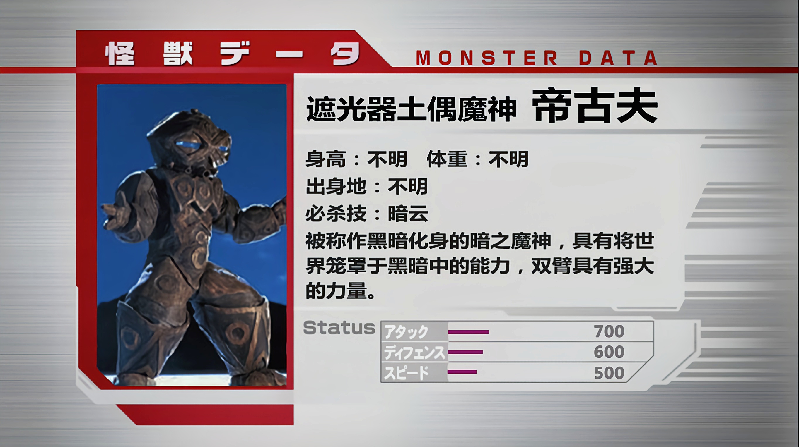 迪迦剧场版迪迦奥特曼外传:远古复苏的巨人怪兽资料