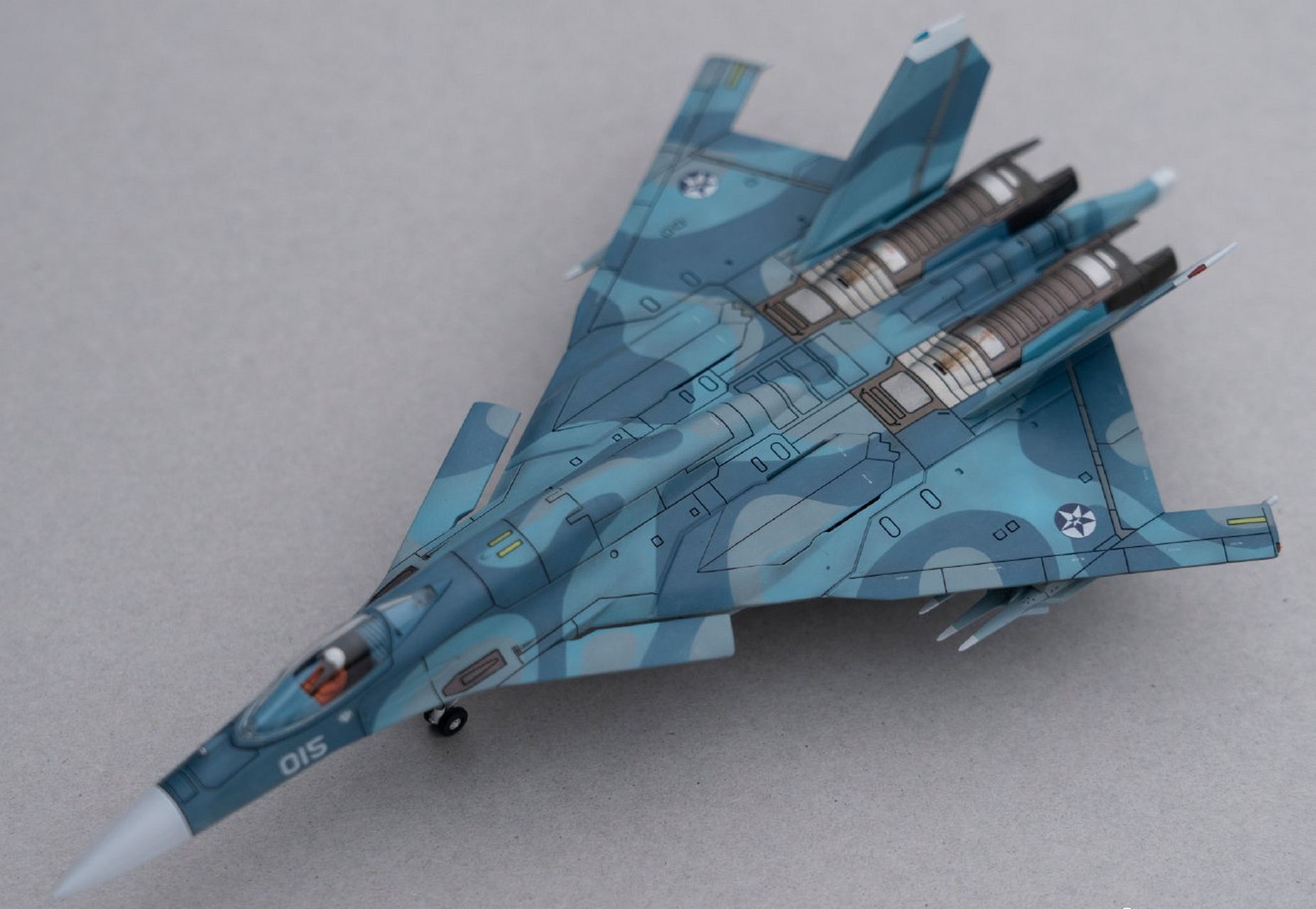 模型欣赏:游戏《皇牌空战》cfa-44战斗机,by aimmko.