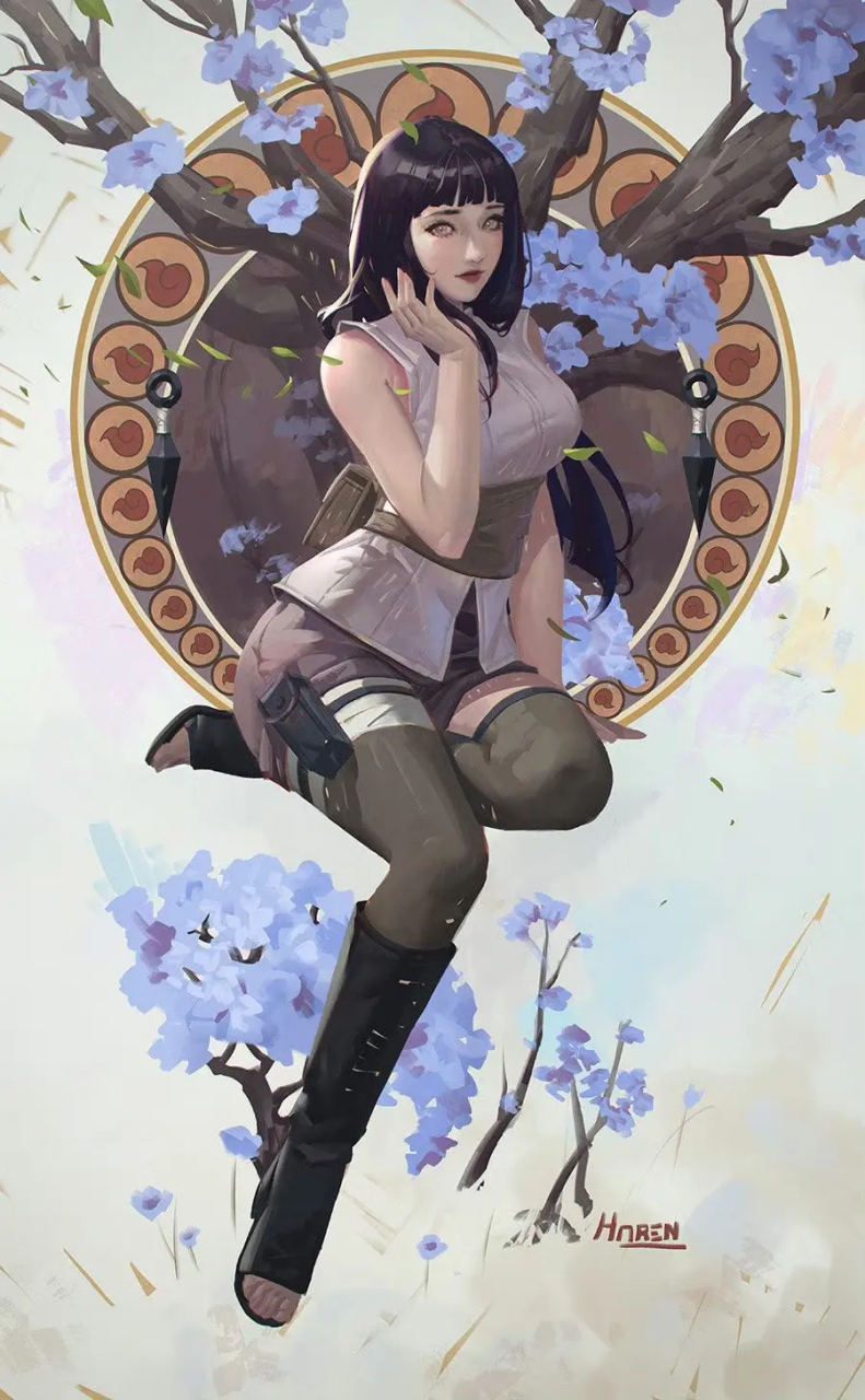 画师haren动漫游戏角色插画欣赏,有慕夏的风格.
