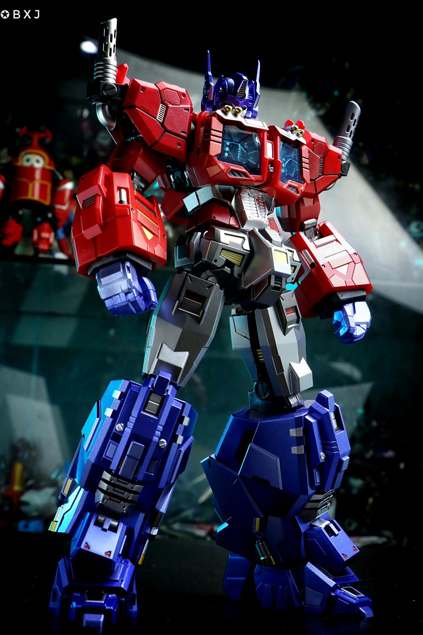 模型欣赏:香蕉力量 超神仁莱 擎天柱,by 边态小鸡.