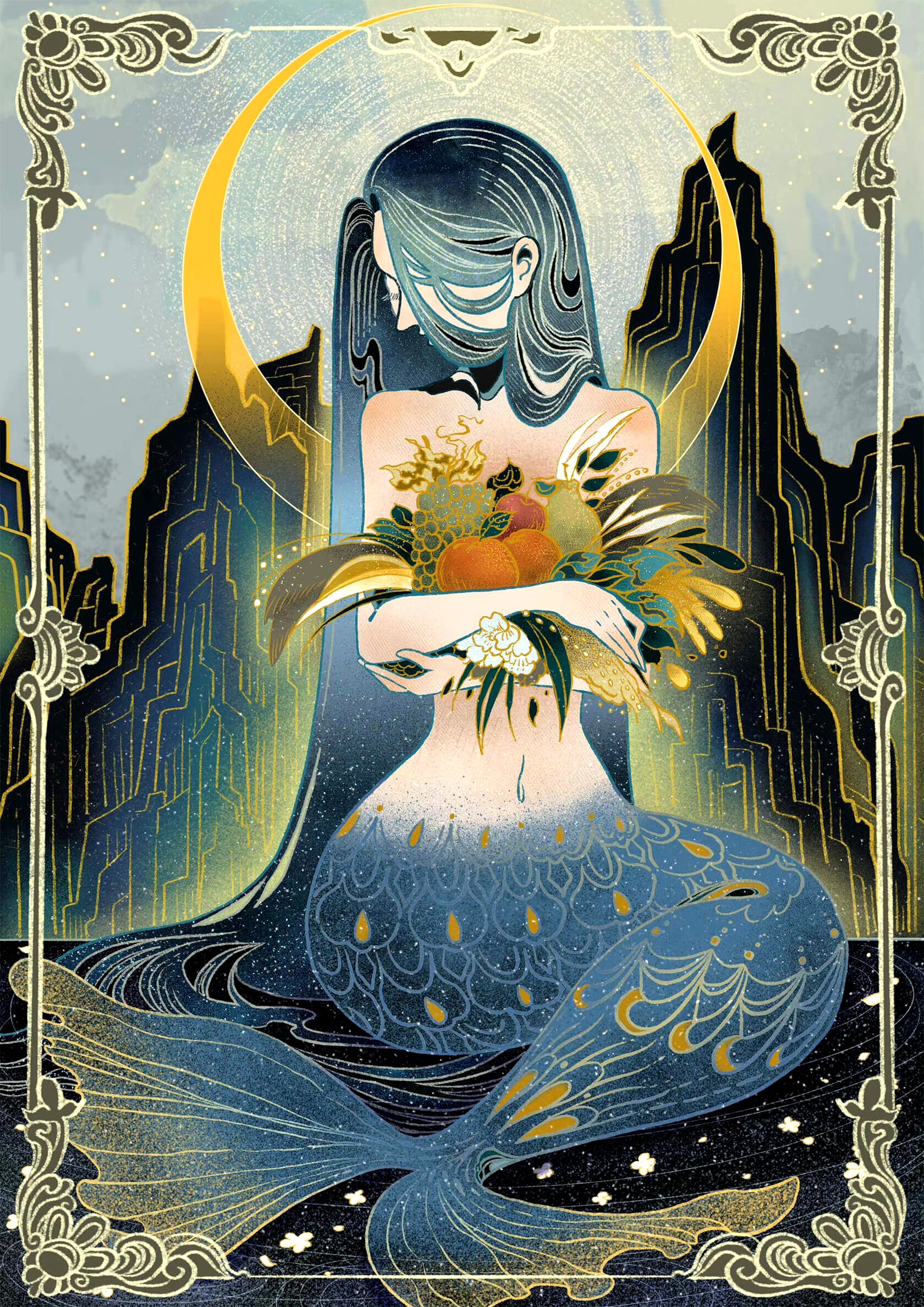 画师dannie niu奇幻绘画作品欣赏,用流畅的线条勾画出动人的角色,结合