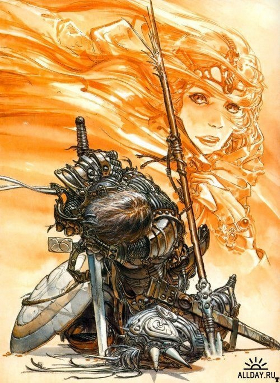 阿根廷漫画家juan giménez插画作品欣赏,带有浓厚的重金属风格.