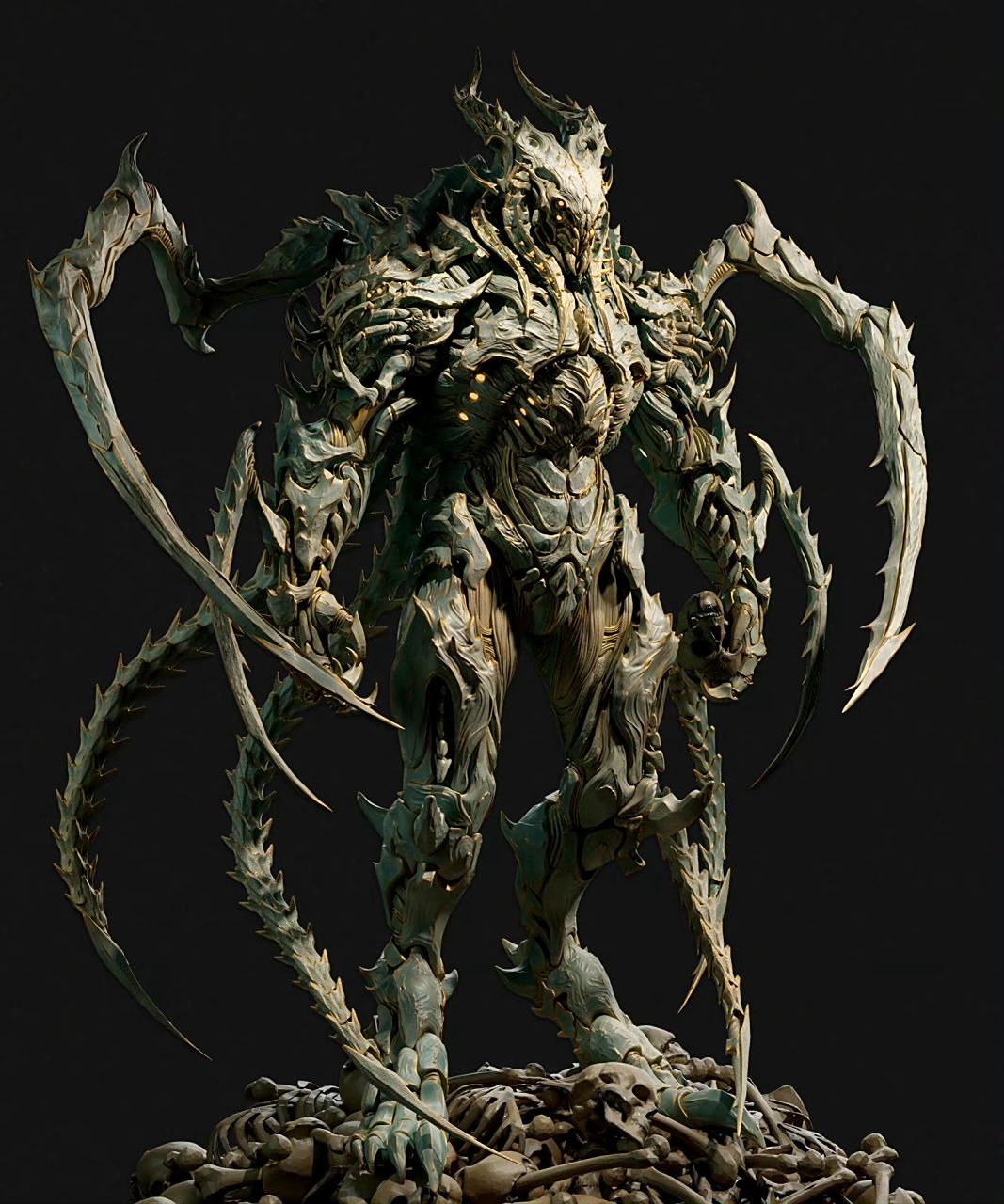 建模欣赏:demonic insectoid /恶魔昆虫,建模师vladimir alexandrow