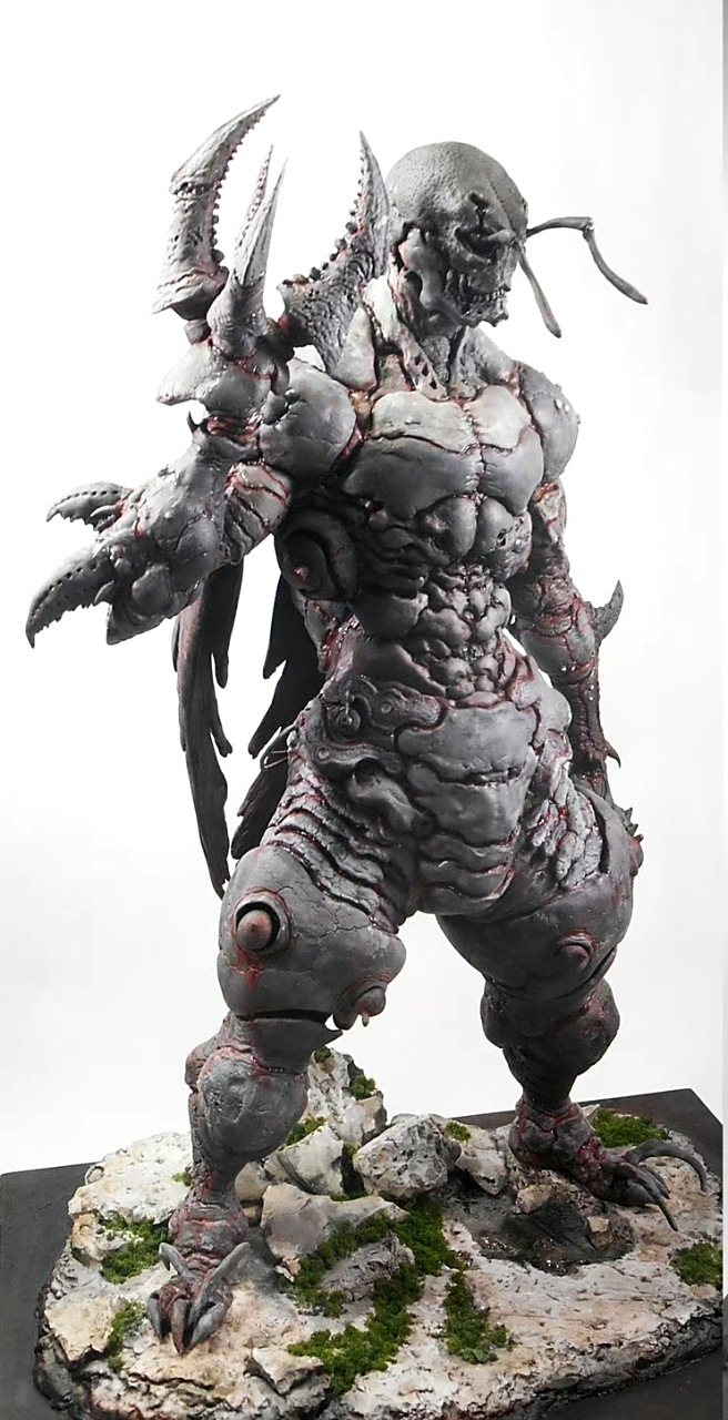 模型欣赏:原型师大山竜生化战士gk模型.#模型# #动漫# #科幻