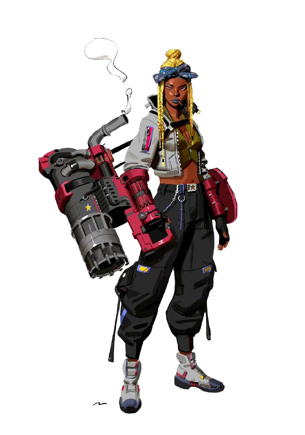 画师mauro belfiore 67角色设定欣赏,一组赛博朋克风格的人物造型