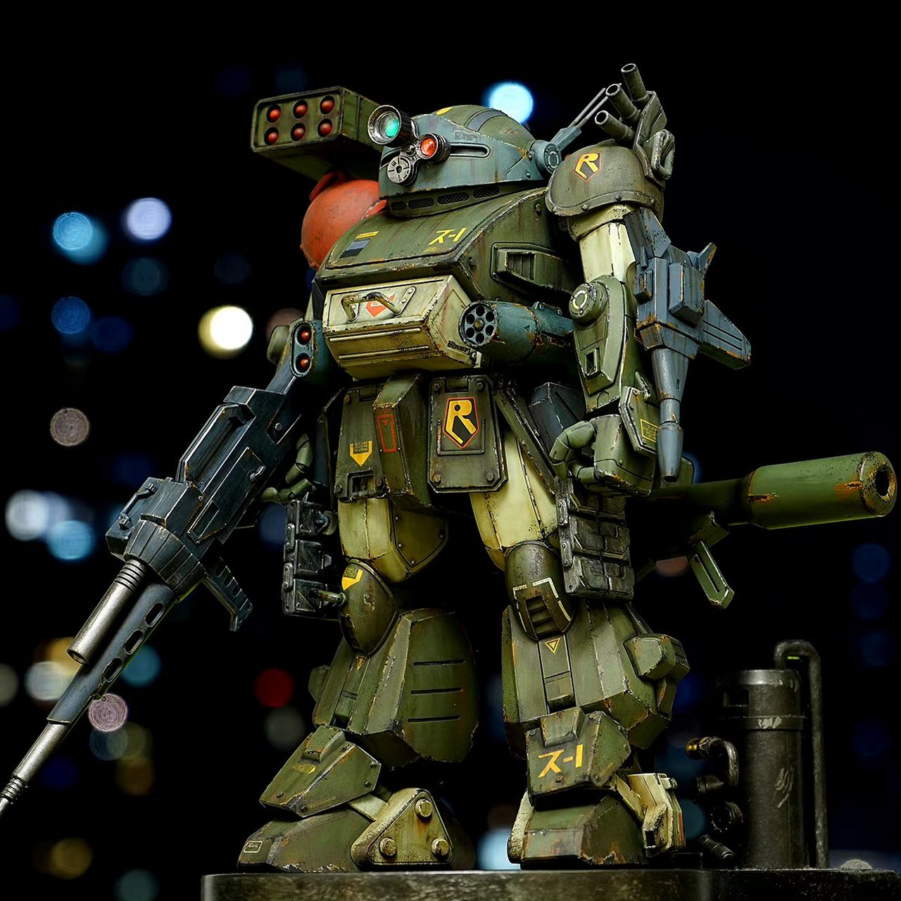 模型欣赏:《装甲骑兵votoms》眼镜狗 红肩队式样,by mr_elljay.