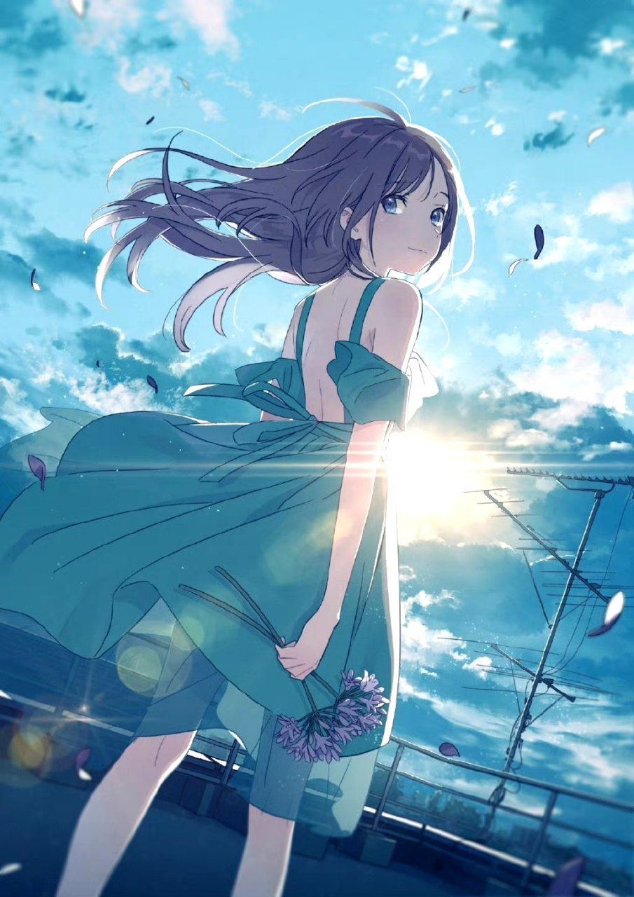 一组画风清新的动漫角色插画欣赏,描绘了少年与四季的故事,by hechima