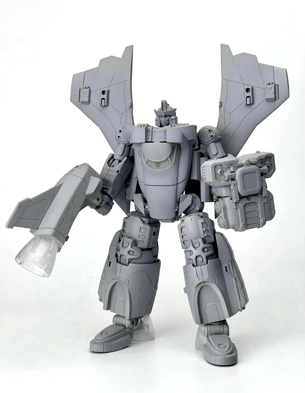 模型欣赏:fans hobby 变形金刚 mb-22 舰队天火机器人形态灰模欣赏.