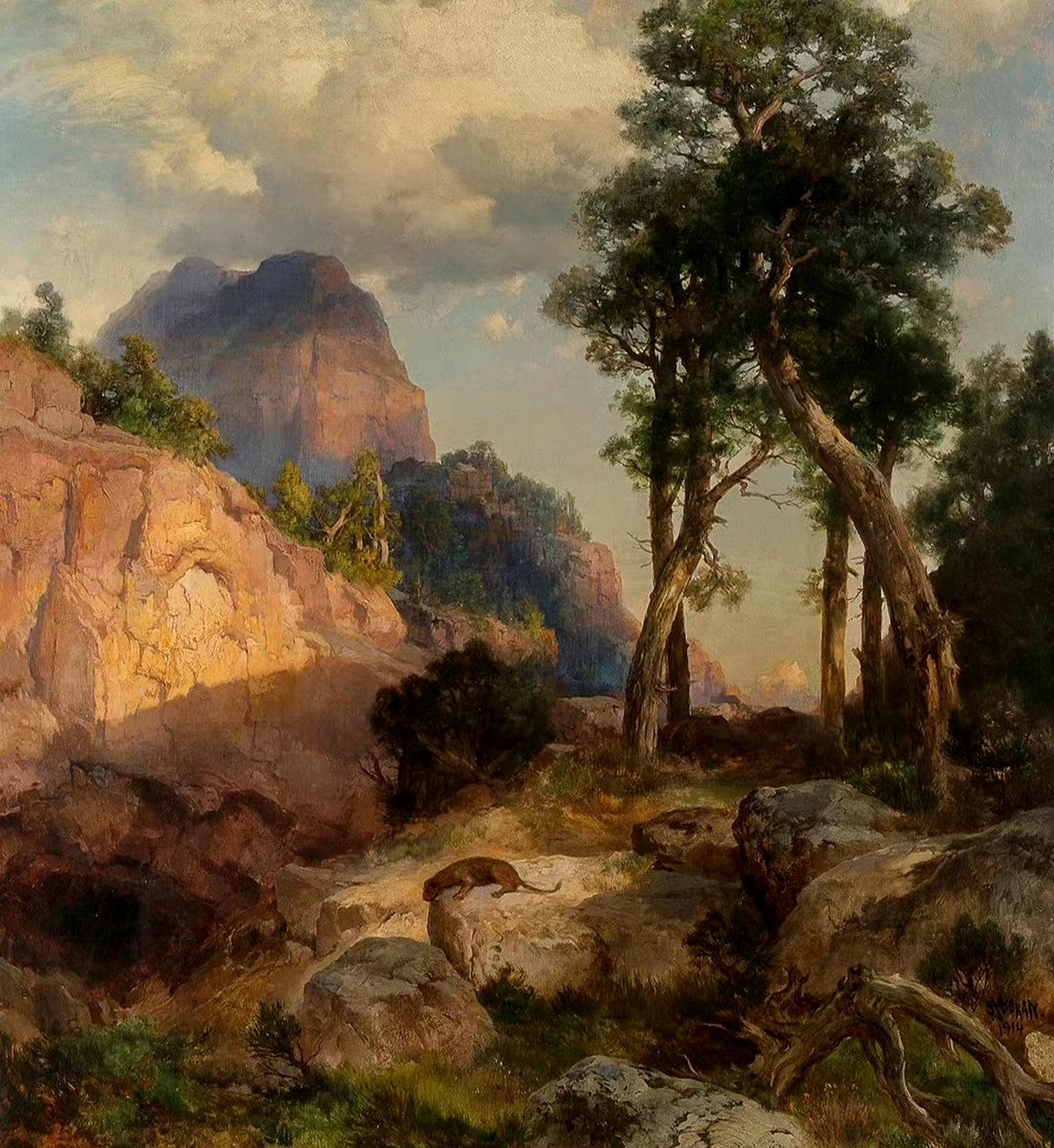 托马斯·莫兰(1837-1926) 67风景插画作品欣赏,描绘了中西部壮美的