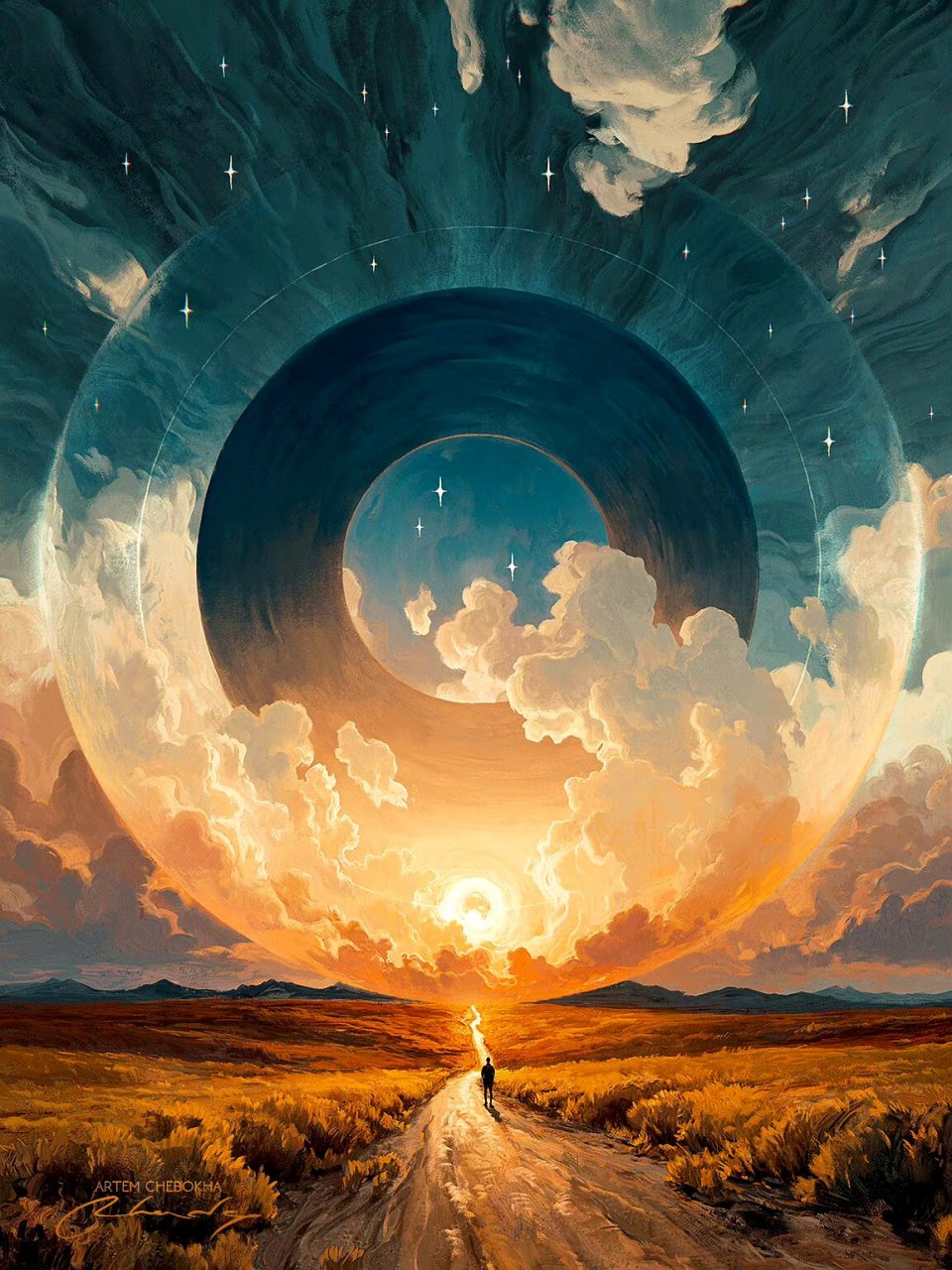 画家artem chebokha绘画作品欣赏,用浓厚的色彩描绘了瑰丽梦幻的场景