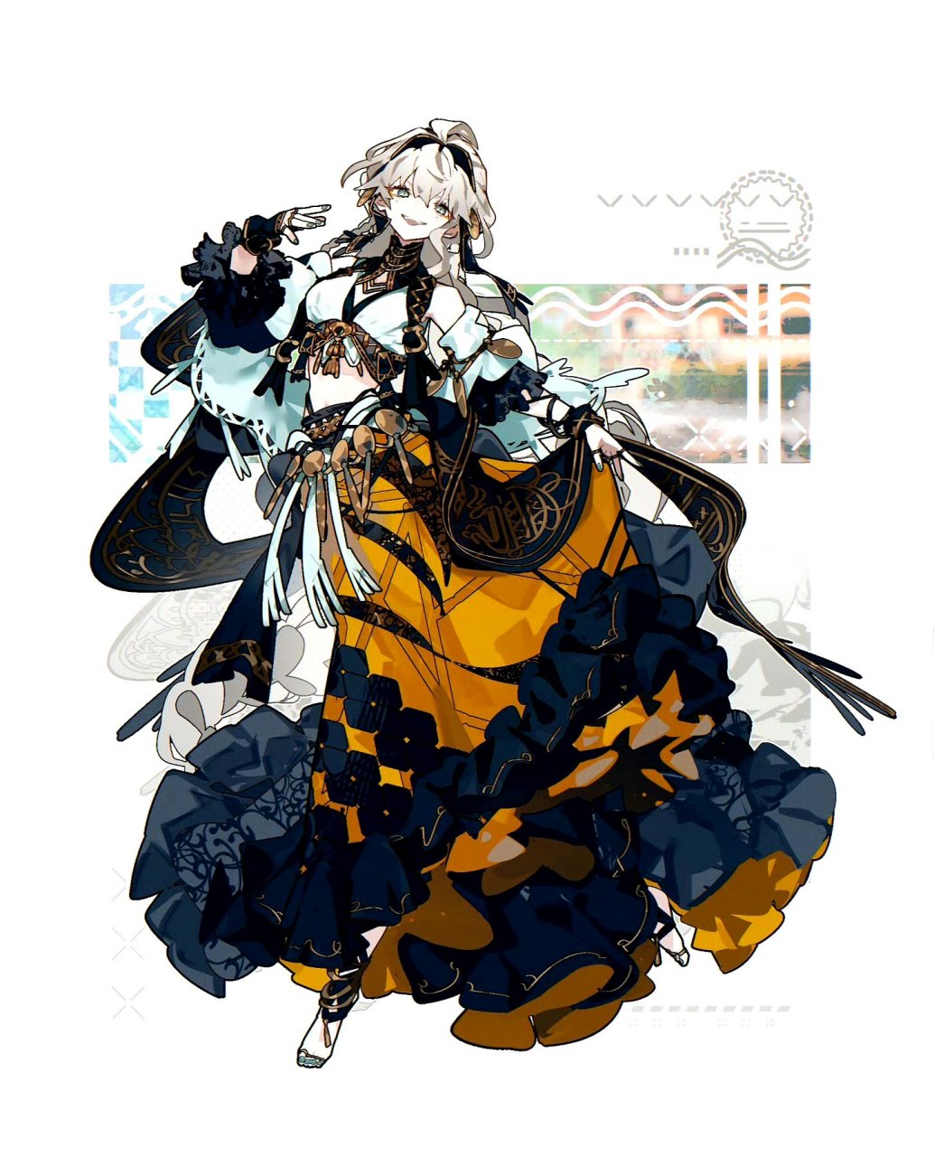 画师芝(shiba)动漫人物插画欣赏,结合了多种元素塑造出造型华丽而独特